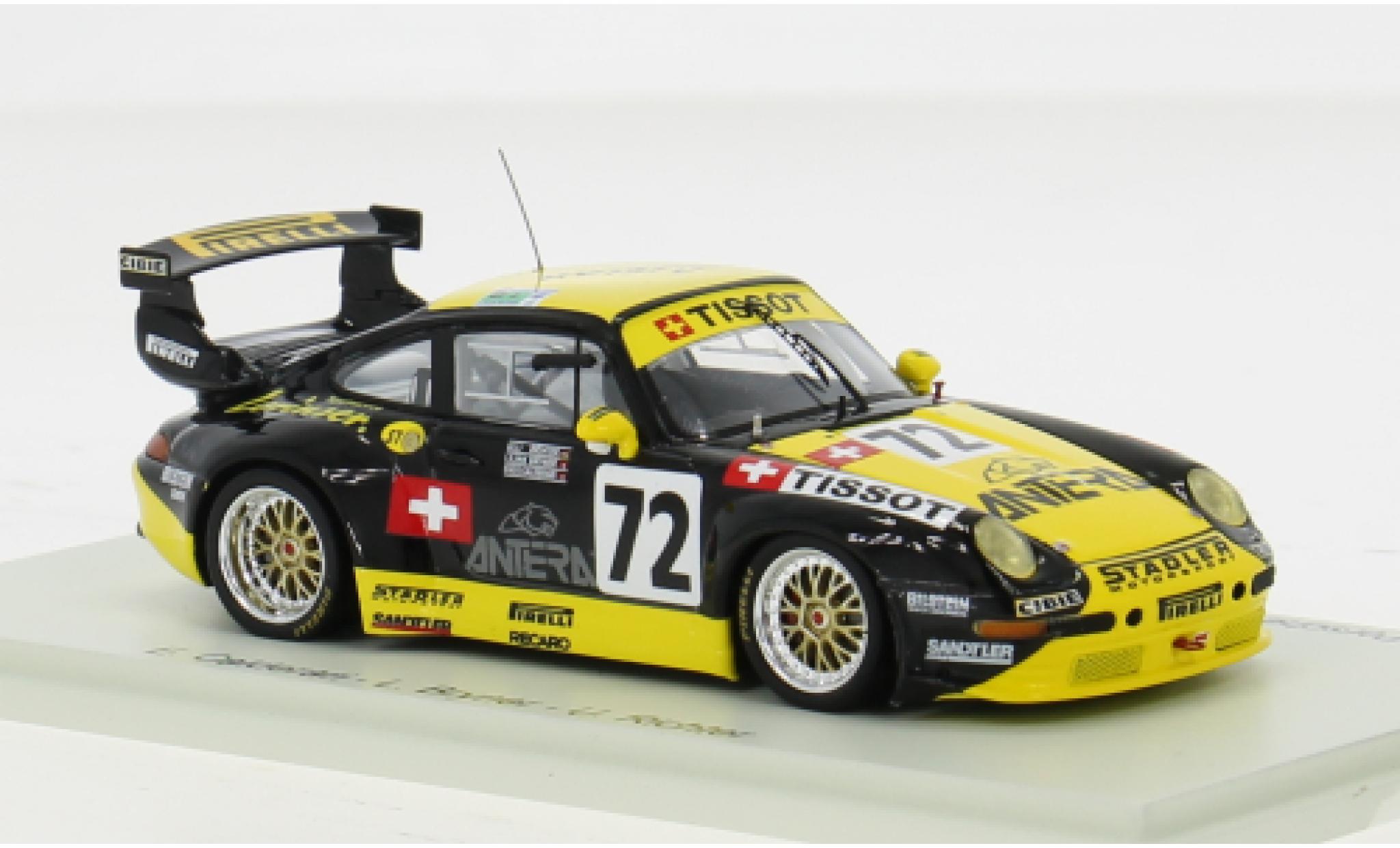 Porsche 993 GT2 1/43 Spark 911  No.72 Stadler Motorsport 24h Le Mans 1996 1:43 modelauto