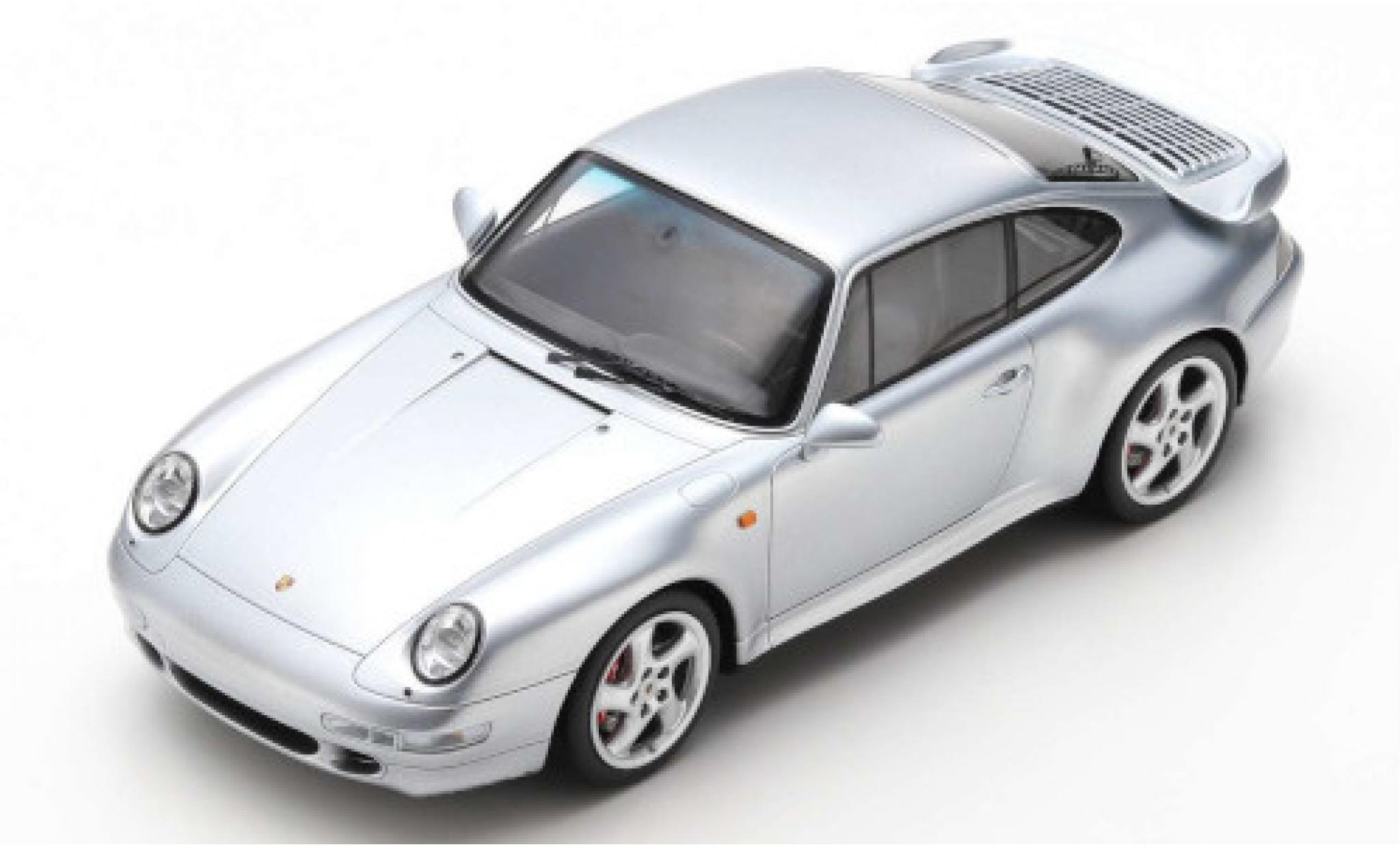 Porsche 993 Turbo 1/18 Spark 911 () Turbo grijs 1997 modelauto