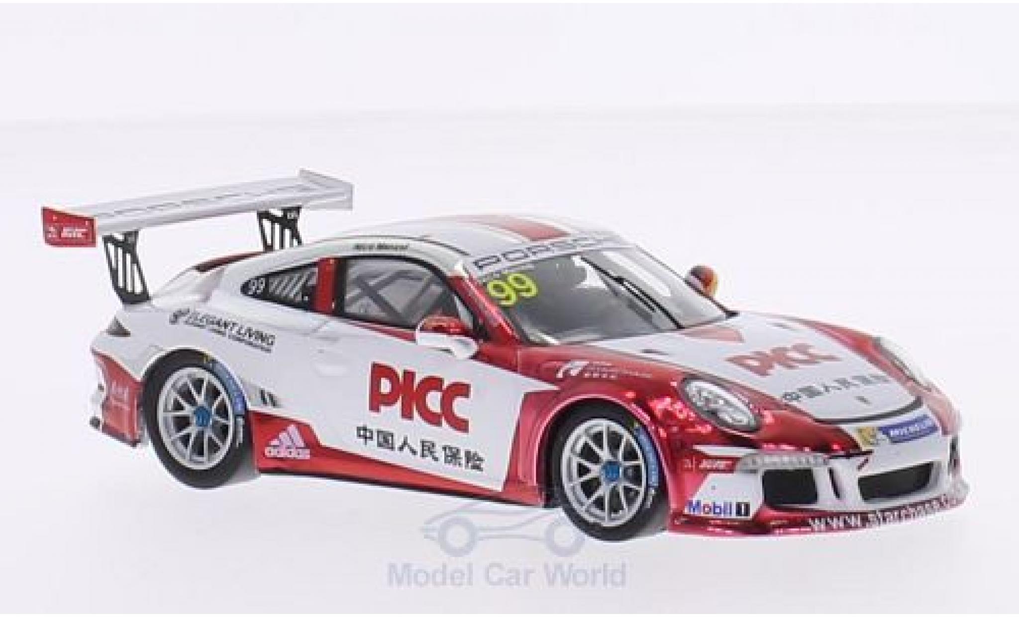 Porsche 991 GT3 Cup 1/43 Spark 911 (997) GT3 Cup No.99 Team Starchase PICC Carrera Cup Asia 2015 N.Menzel modelauto