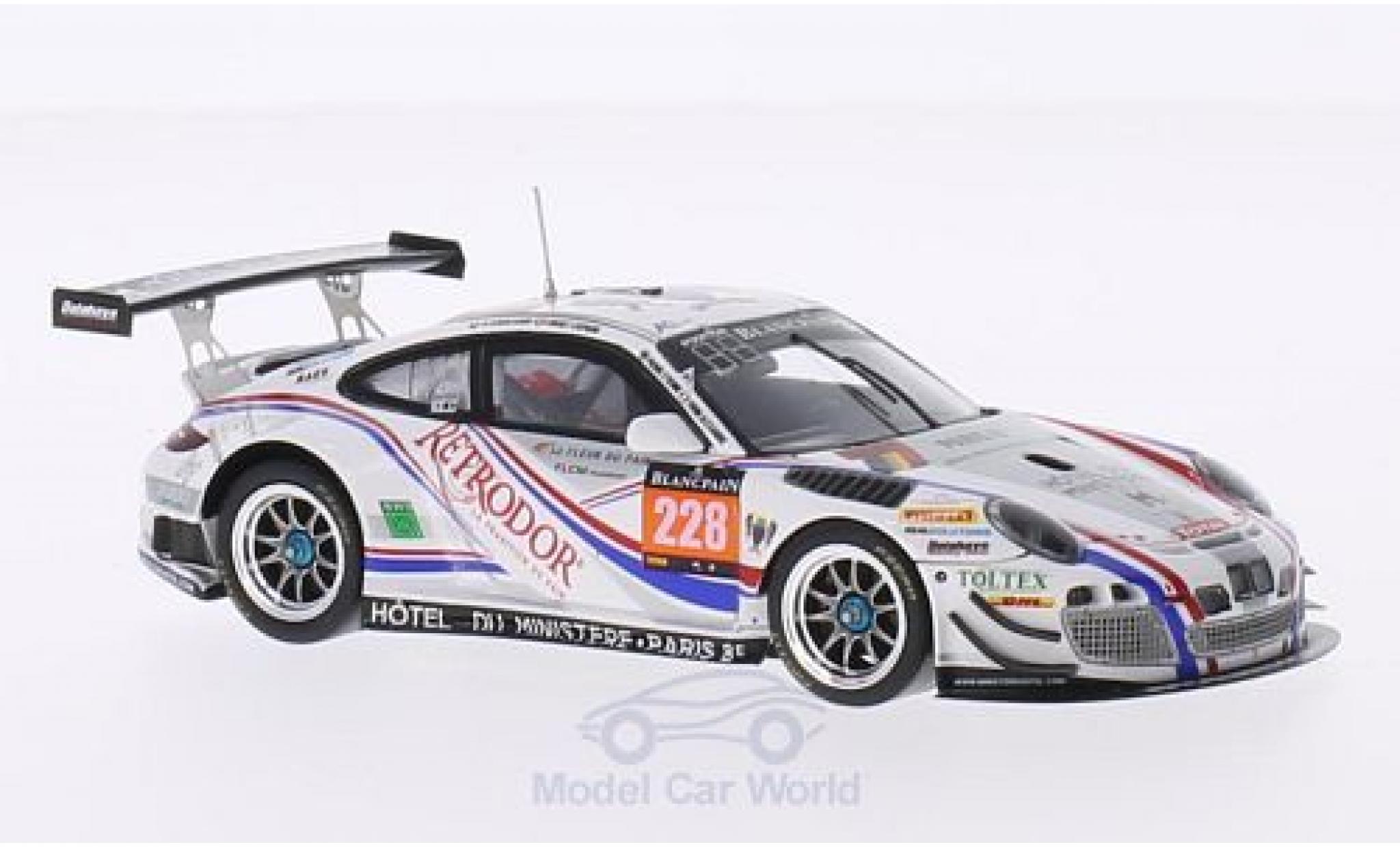 Porsche 991 GT3 R 1/43 Spark 911 (997) GT3 R No.228 Delhaye Racing 24h Spa 2014 P.-E.Bordet/A.Viron/S.Lemeret/K.Al Azhari modelauto
