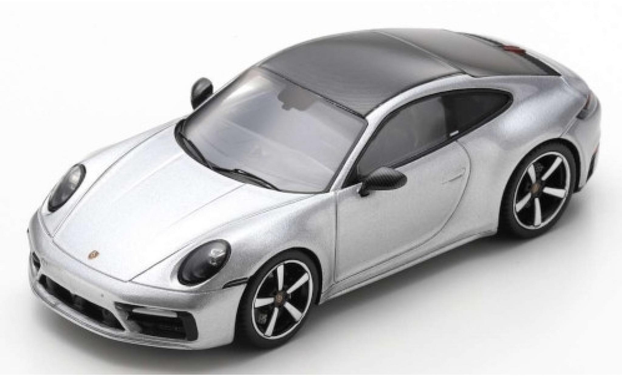 Porsche 992 4S 1/43 Spark 911 Carrera 4S () grijs/carbon 2019 modelauto