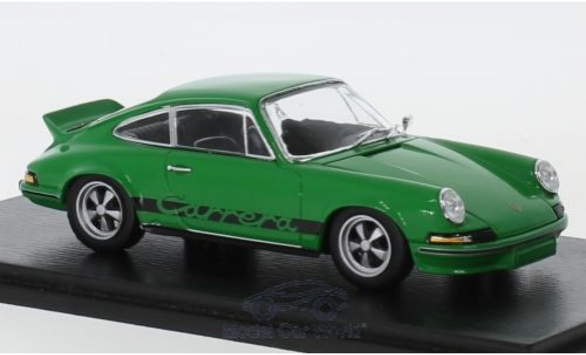 Porsche 911 RS 1/43 Spark Carrera RS 2.7 groen 1973 modelauto