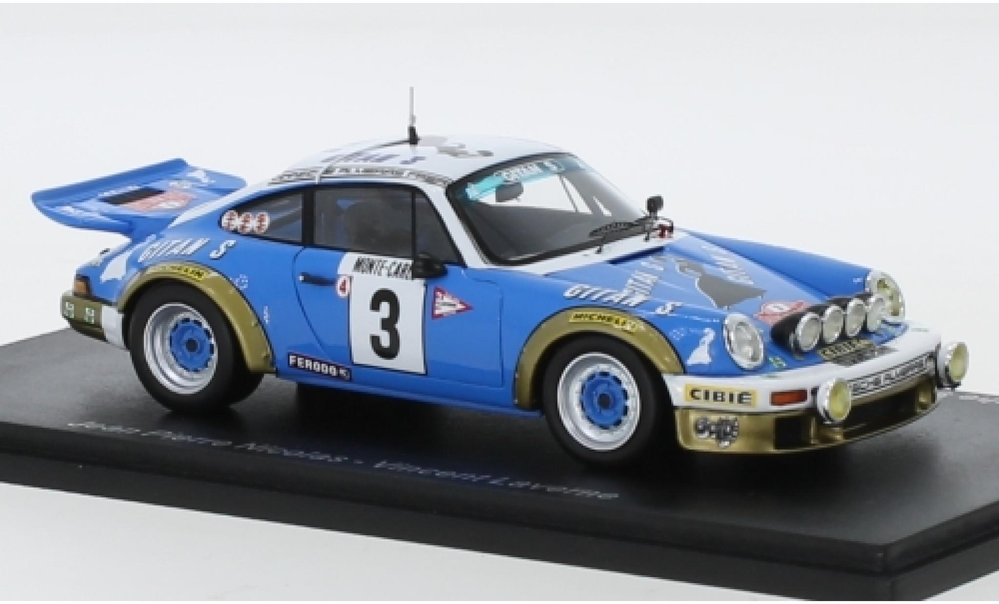 Porsche 930 RS 1/43 Spark 911 Carrera RS 2.7 No.3 Almeras Frere Gitanes Rallye Monte Carlo 1978 y compris les Decals J-P.Nicolas/V.Laverne modelauto