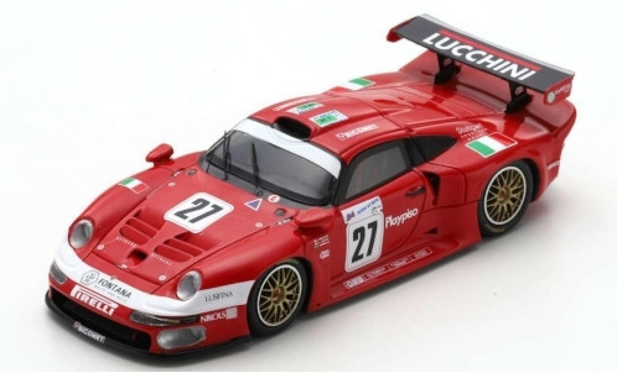 Porsche 996 GT1 1/43 Spark 911 GT1 No.27 BMS Scuderia Italia Lucchini 24h Le Mans 1997 C.Pescatori/P-L.Martini/A.Herrmann modelauto