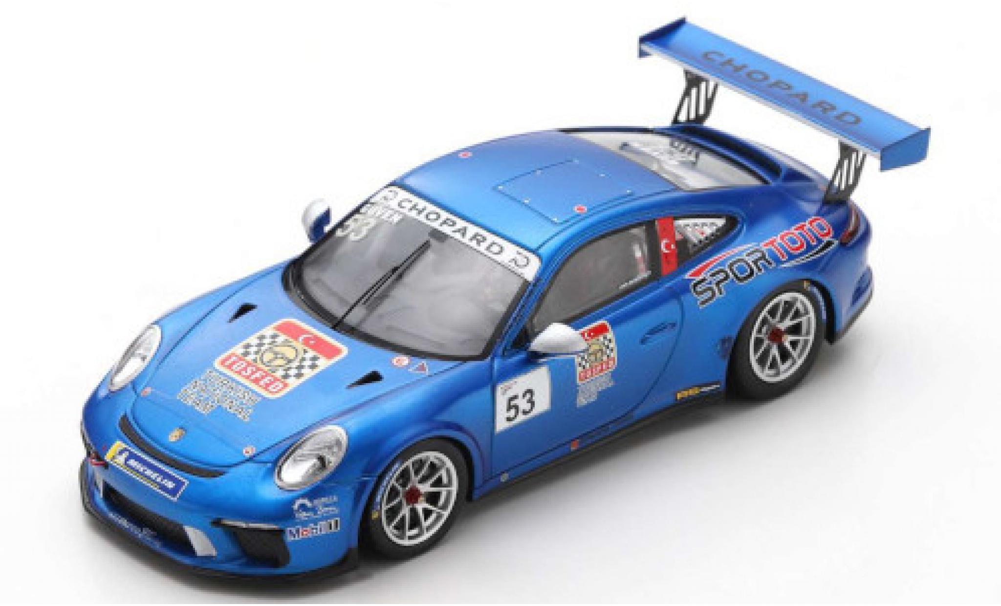 Porsche 991 GT3 Cup 1/43 Spark 911 GT3 Cup () No.53 Turkish National Team Carrera Cup France 2018 A.G&uuml;ven modelauto