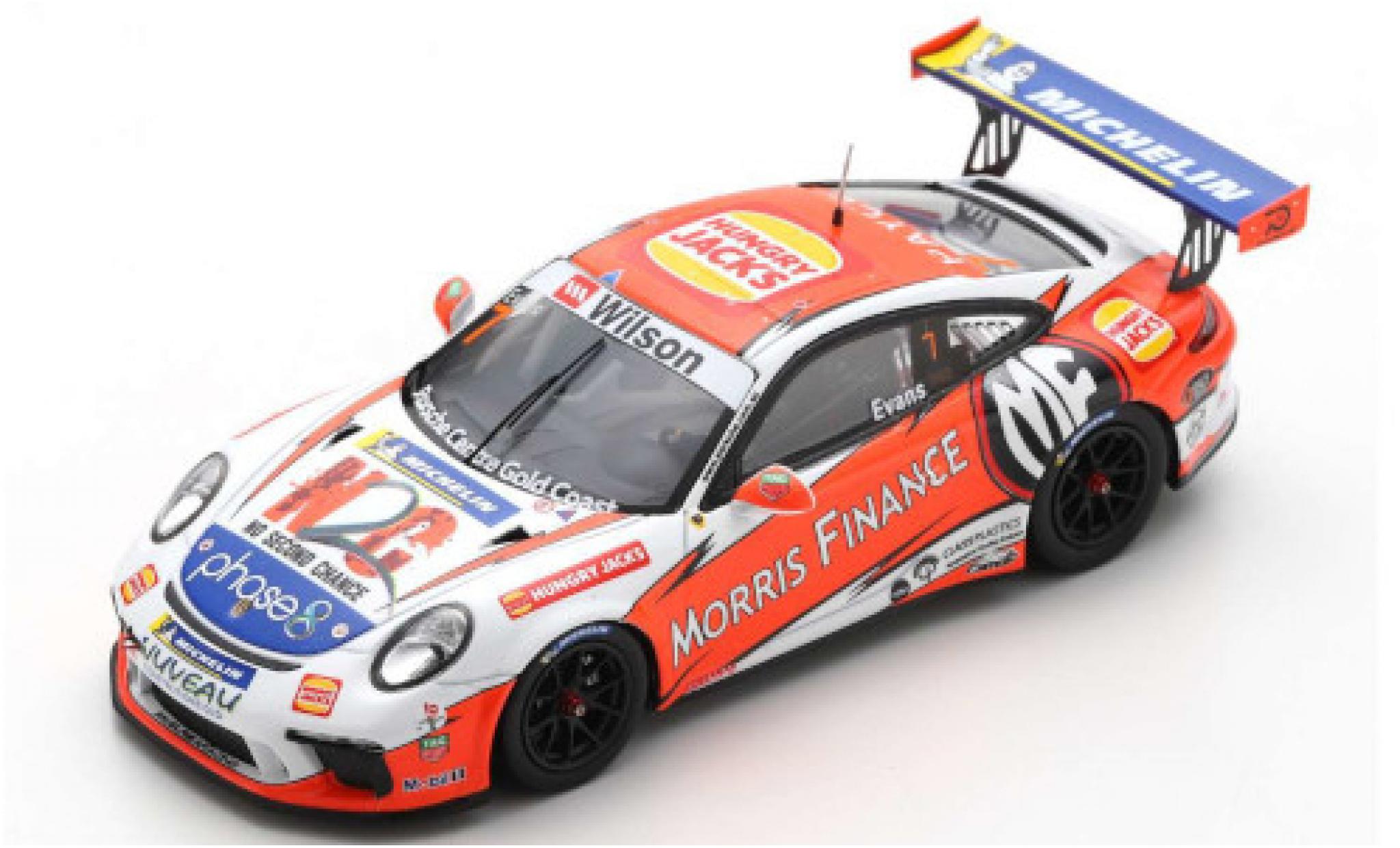 Porsche 991 GT3 Cup 1/43 Spark 911 GT3 Cup () No.7 Carrera Cup Australia 2018 J.Evans modelauto