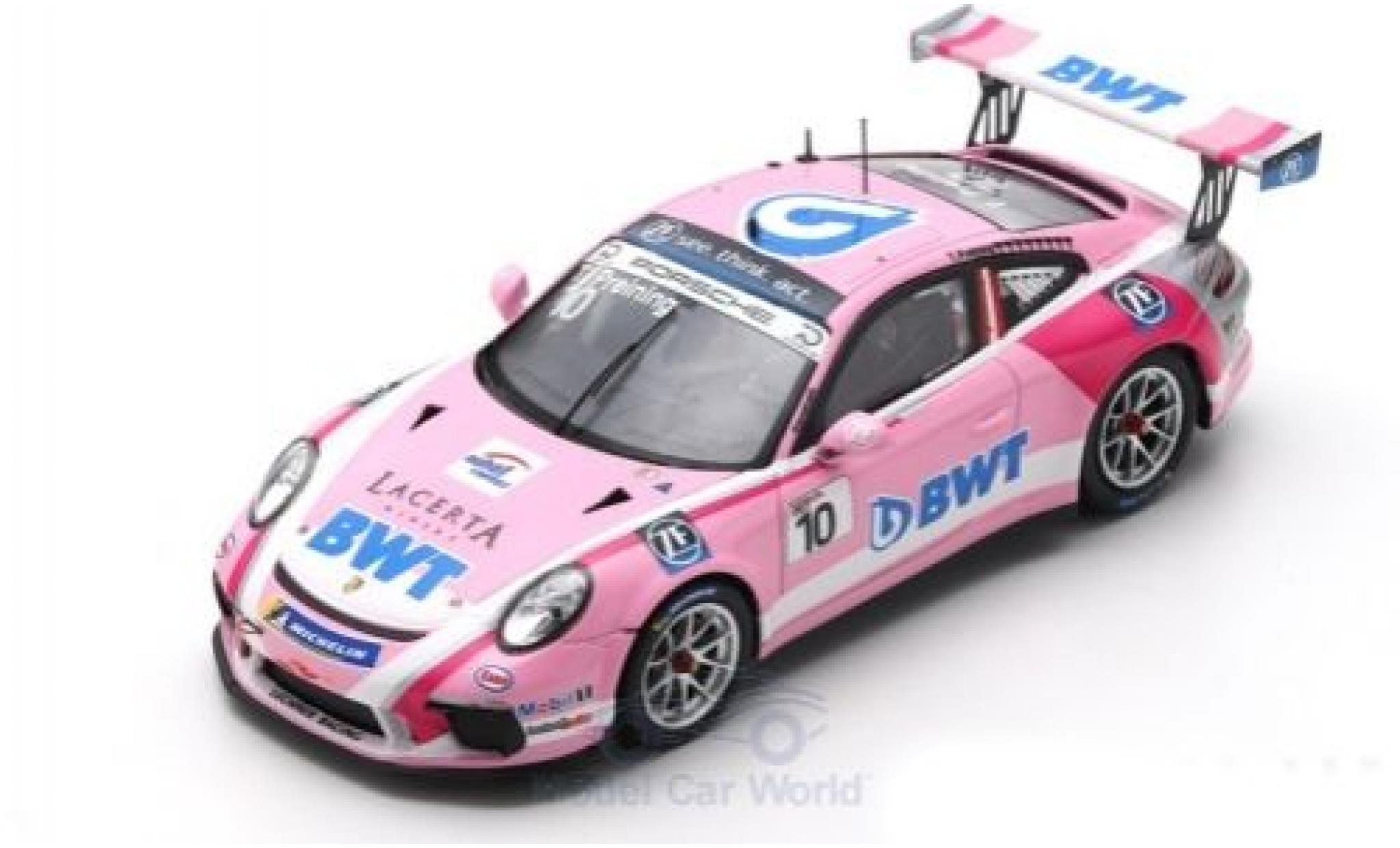 Porsche 991 GT3 Cup 1/43 Spark 911 GT3 Cup No.10 BWT Lechner Racing Carrera Cup Deutschland 2018 T.Preining modelauto