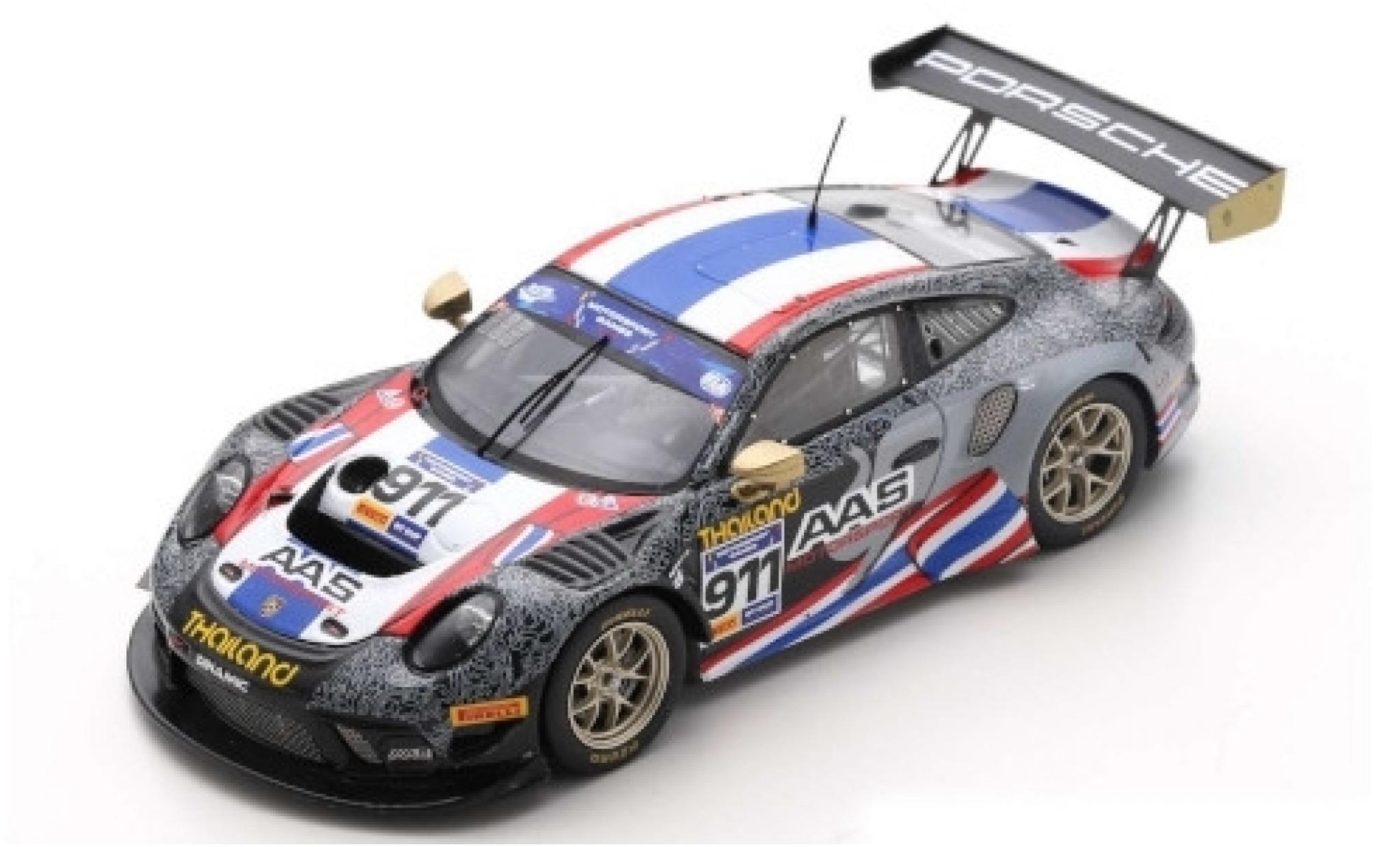 Porsche 992 GT3 R 1/43 Spark 911 GT3 R No.911 AAS Motorsport Team Thailand FIA Motorsport Games GT Cup Vallelunga 2019 V.Inthraphuvasak/K.Kusiri modelauto