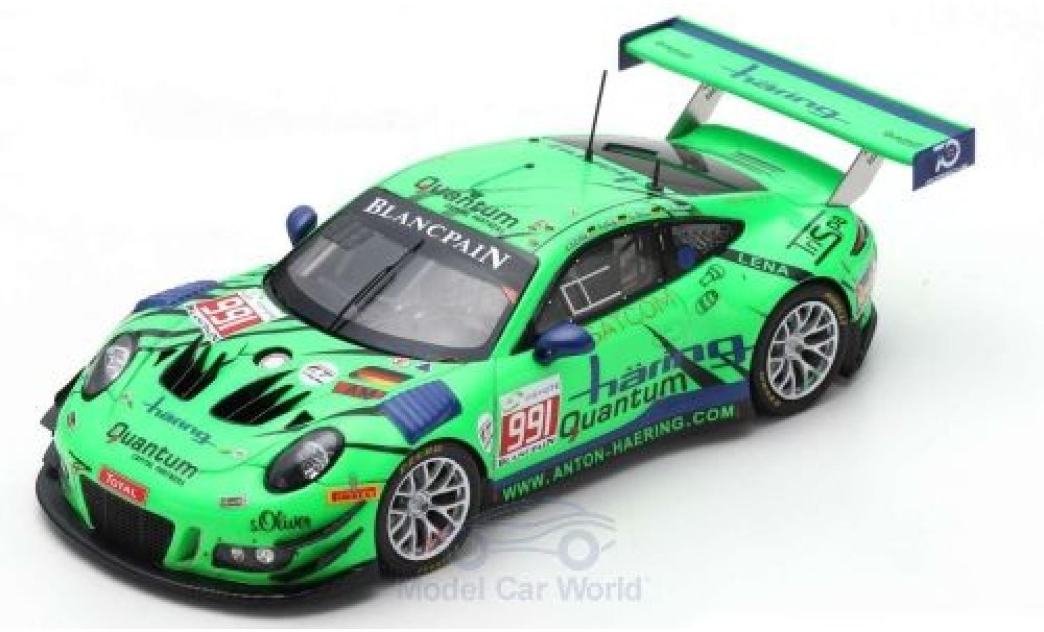 Porsche 991 GT3 R 1/43 Spark 911 GT3 R No. Herberth Motorsport 24h Spa 2018 J.H&auml;ring/S.G&ouml;rig/W.Triller/A.Renauer modelauto