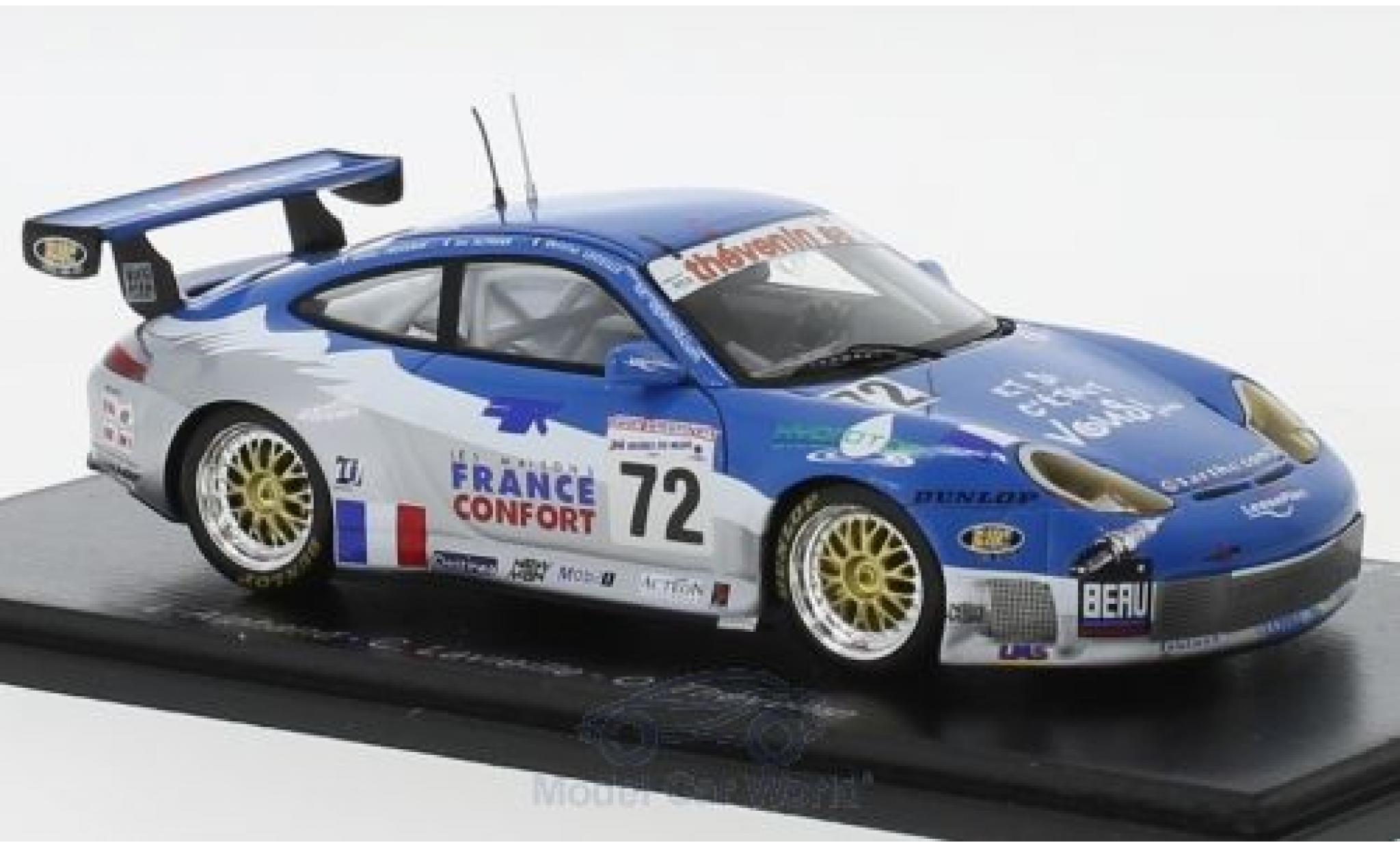 Porsche 996 GT3 RS 1/43 Spark 911 GT3 RS No.72 24h Le Mans 2002 L.Alphand/C.Lavieille/O.Thevenin modelauto