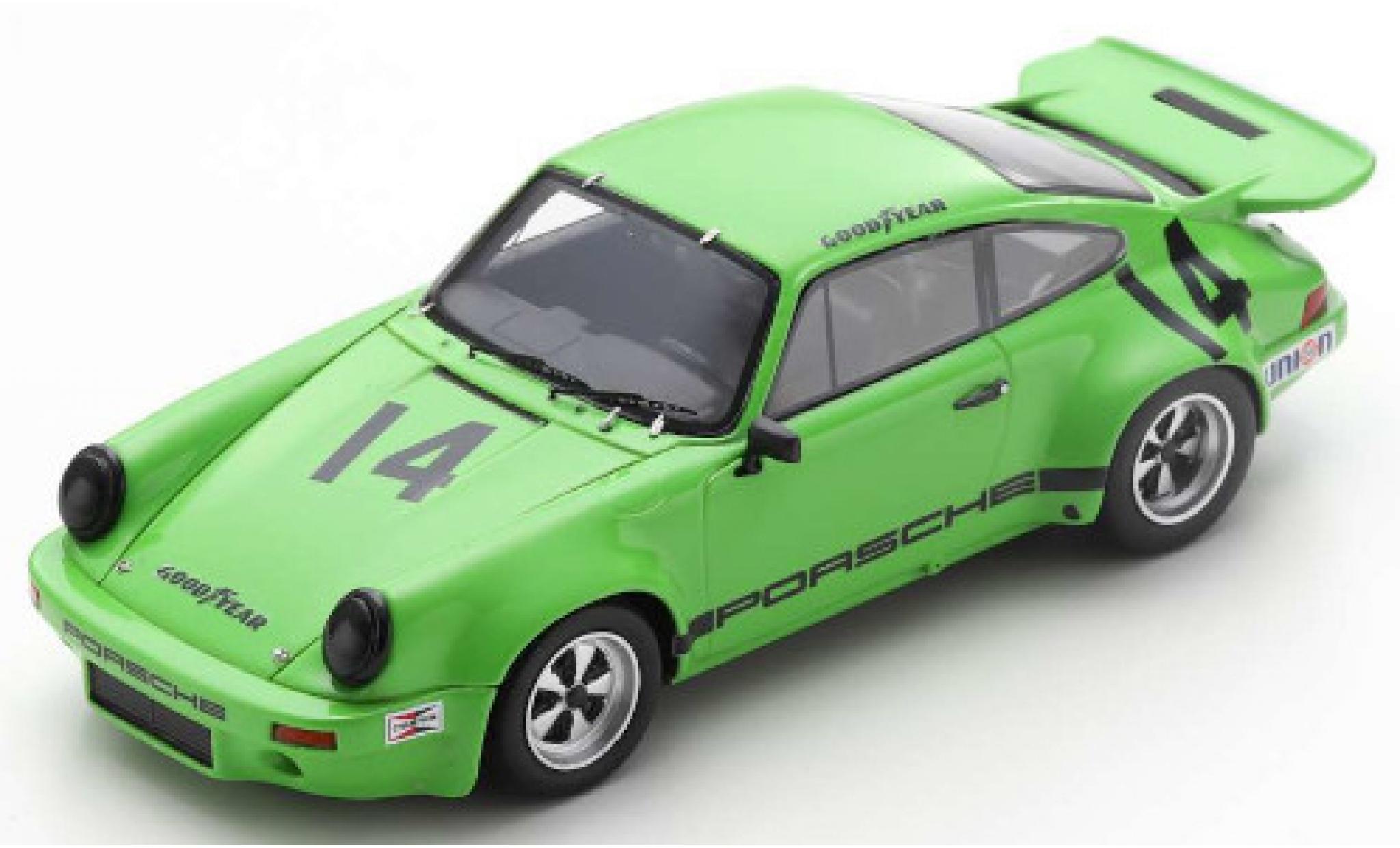 Porsche 911 1/43 Spark RS 3.0 No.14 IROC Riverside 1973 E.Fittipaldi modelauto