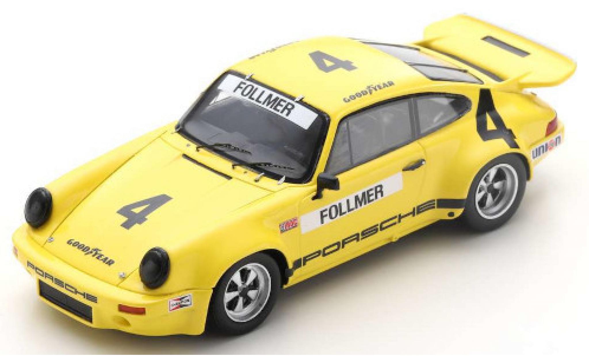 Porsche 930 RS 1/43 Spark 911 RS 3.0 No.4 IROC Daytona 1974 G.Follmer modelauto