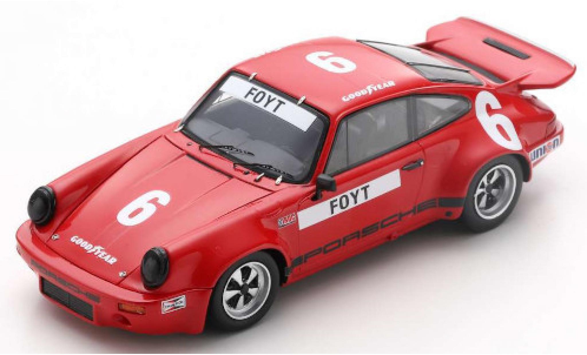 Porsche 930 RS 1/43 Spark 911 RS 3.0 No.6 IROC Daytona 1974 A.J.Foyt modelauto