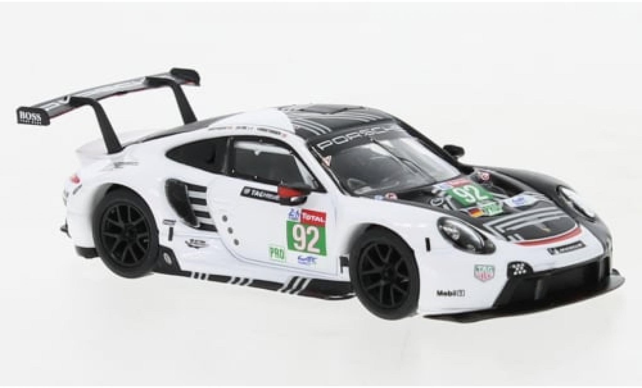 Porsche 992 RSR 1/64 Spark 911 -19 No.92 GT Team 24h Le Mans 2020 1:64 modelauto