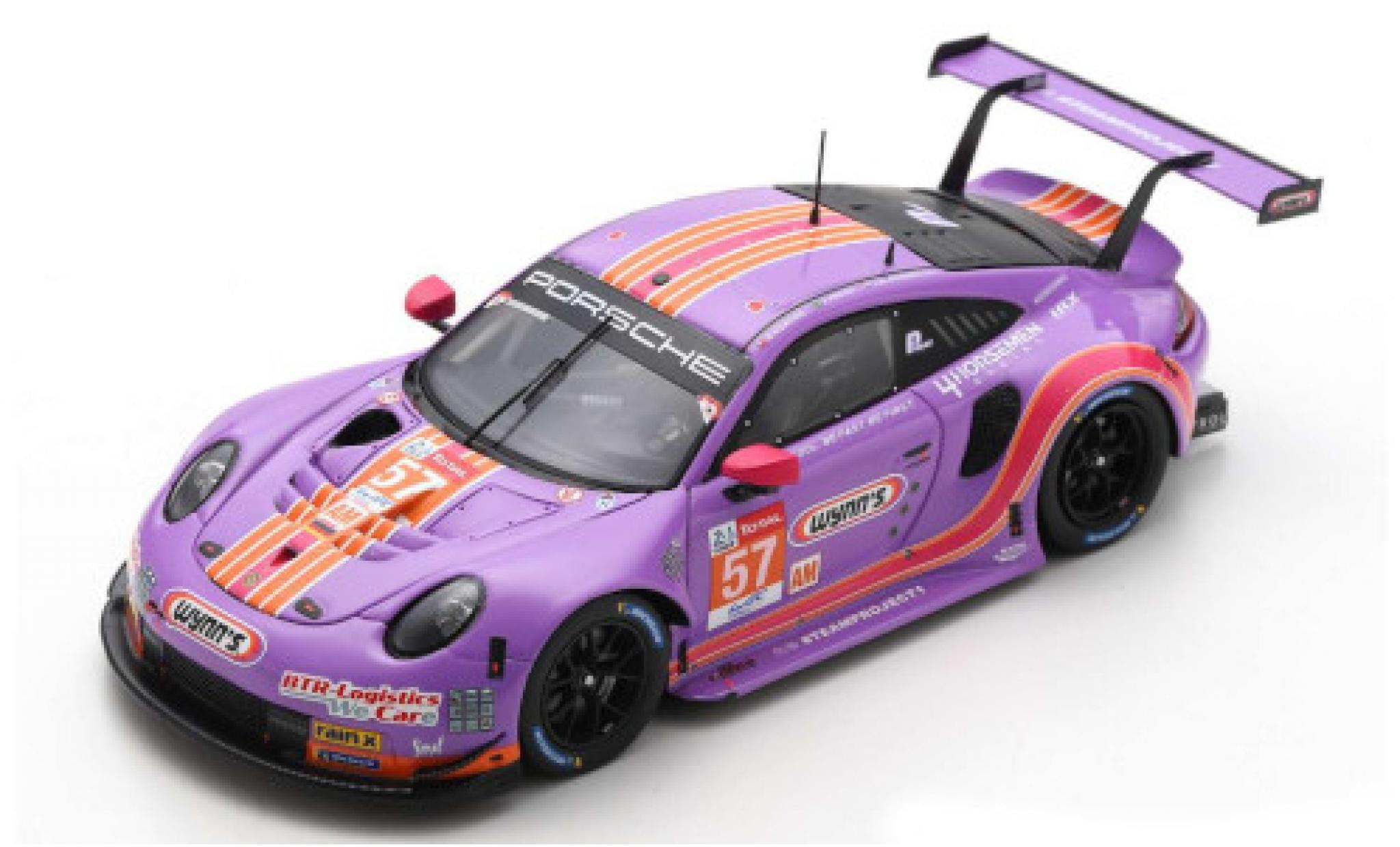 Porsche 992 RSR 1/43 Spark 911 RSR No.57 Team Project 1 - 4 Horsemen Racing 24h Le Mans 2020 J.Bleekemolen/F.Fraga/B.Keating modelauto