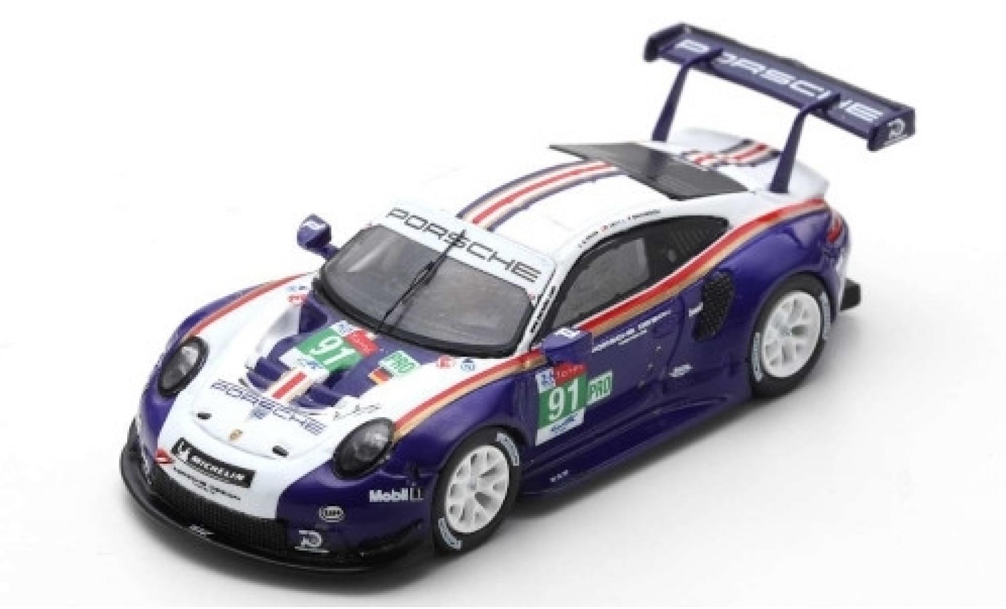 Porsche 991 RSR 1/43 Spark 911 RSR No.91 GT Team 24h Le Mans 2018 R.Lietz/G.Bruni/F.Makowiecki modelauto