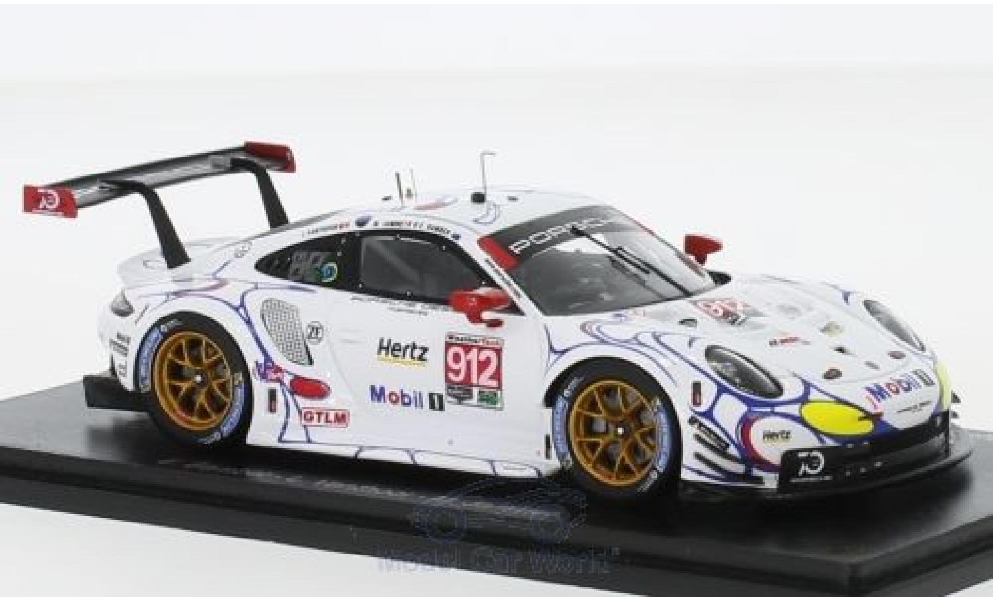 Porsche 991 RSR 1/43 Spark 911 RSR No.912 GT Team Petit Le Mans 2018 E.Bamber/L.Vanthoor/M.Jaminet modelauto