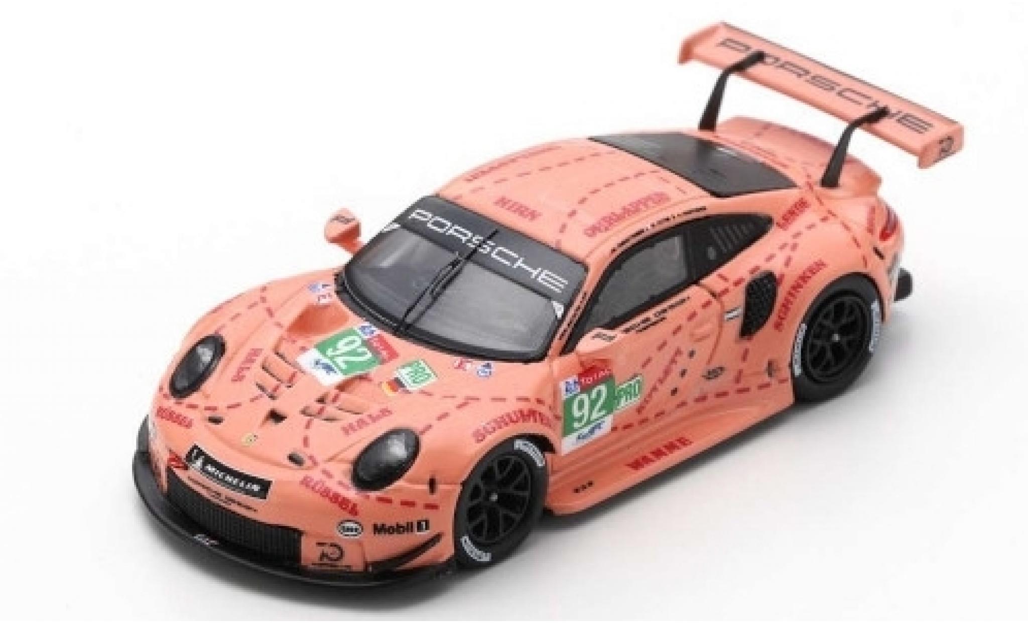Porsche 991 RSR 1/18 Spark 911 RSR No.92 GT Team 24h Le Mans 2018 M.Christensen/K.Estre/L.Vanthoor modelauto