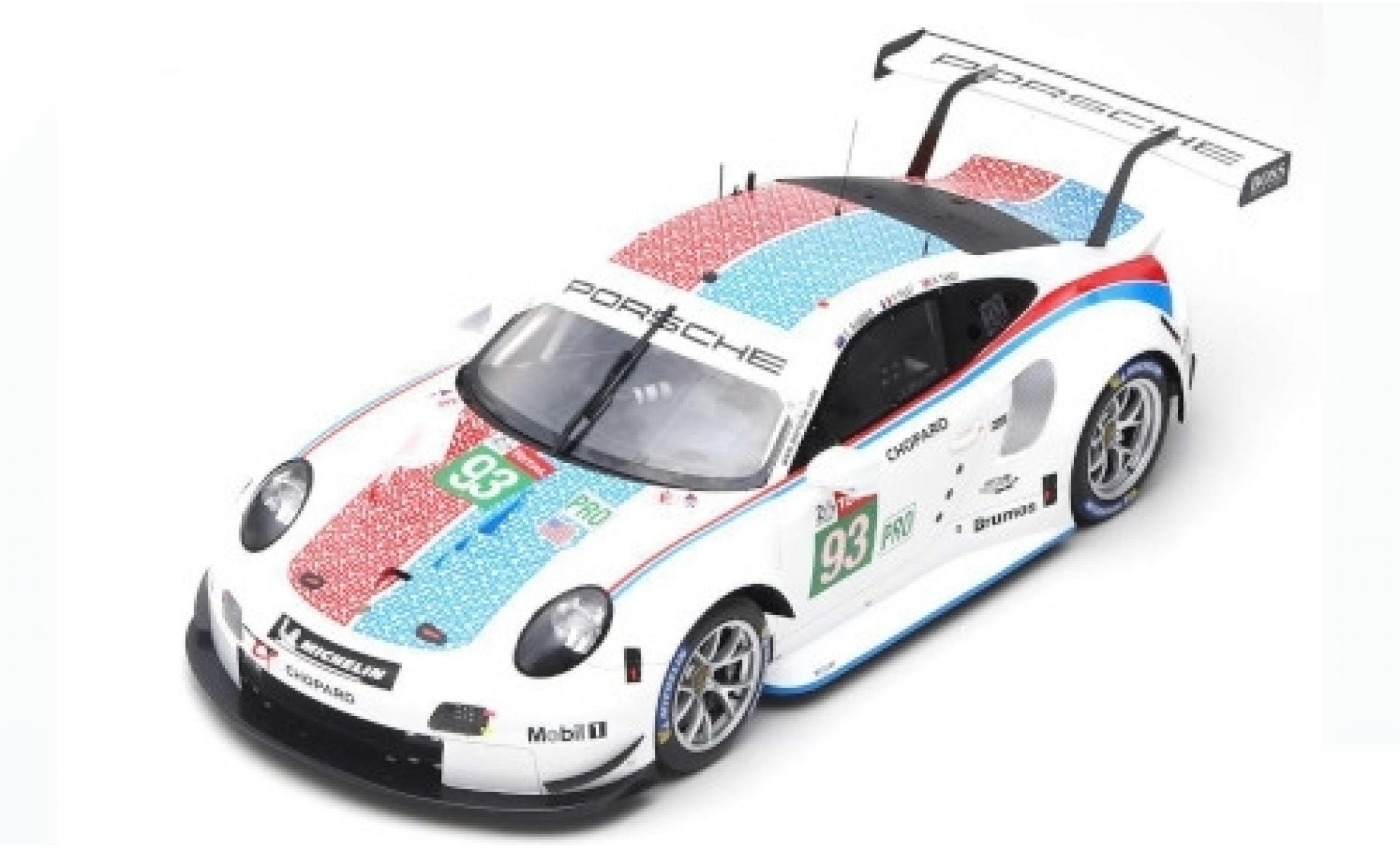 Porsche 992 RSR 1/12 Spark 911 RSR No.93 GT Team 24h Le Mans 2019 P.Pilet/E.Bamber/N.Tandy modelauto