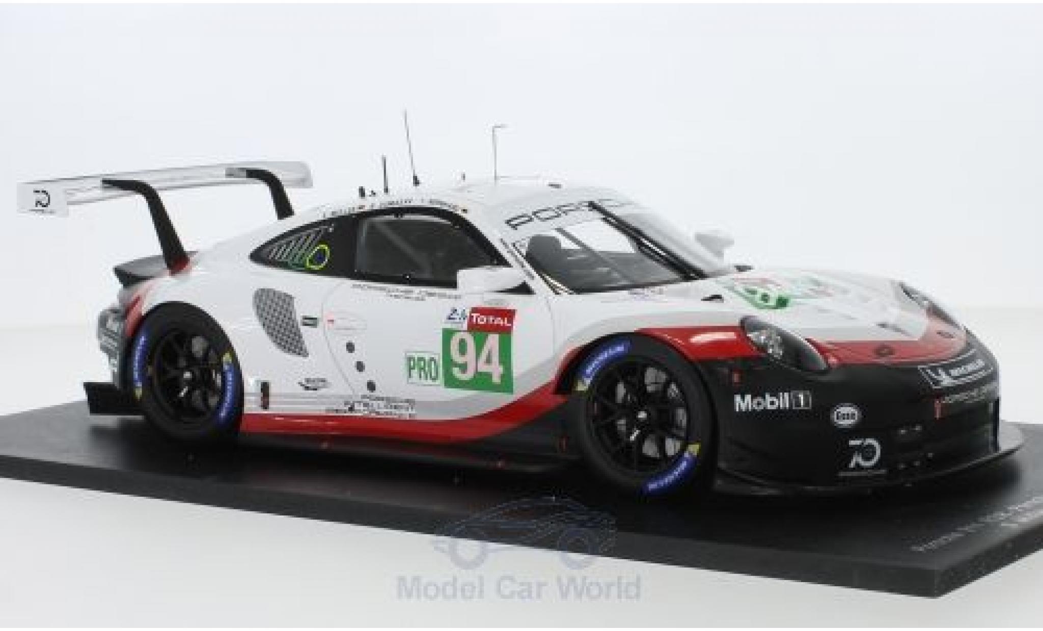 Porsche 991 RSR 1/18 Spark 911 RSR No.94 GT Team 24h Le Mans 2018 R.Dumas/T.Bernhard/S.M&uuml;ller modelauto