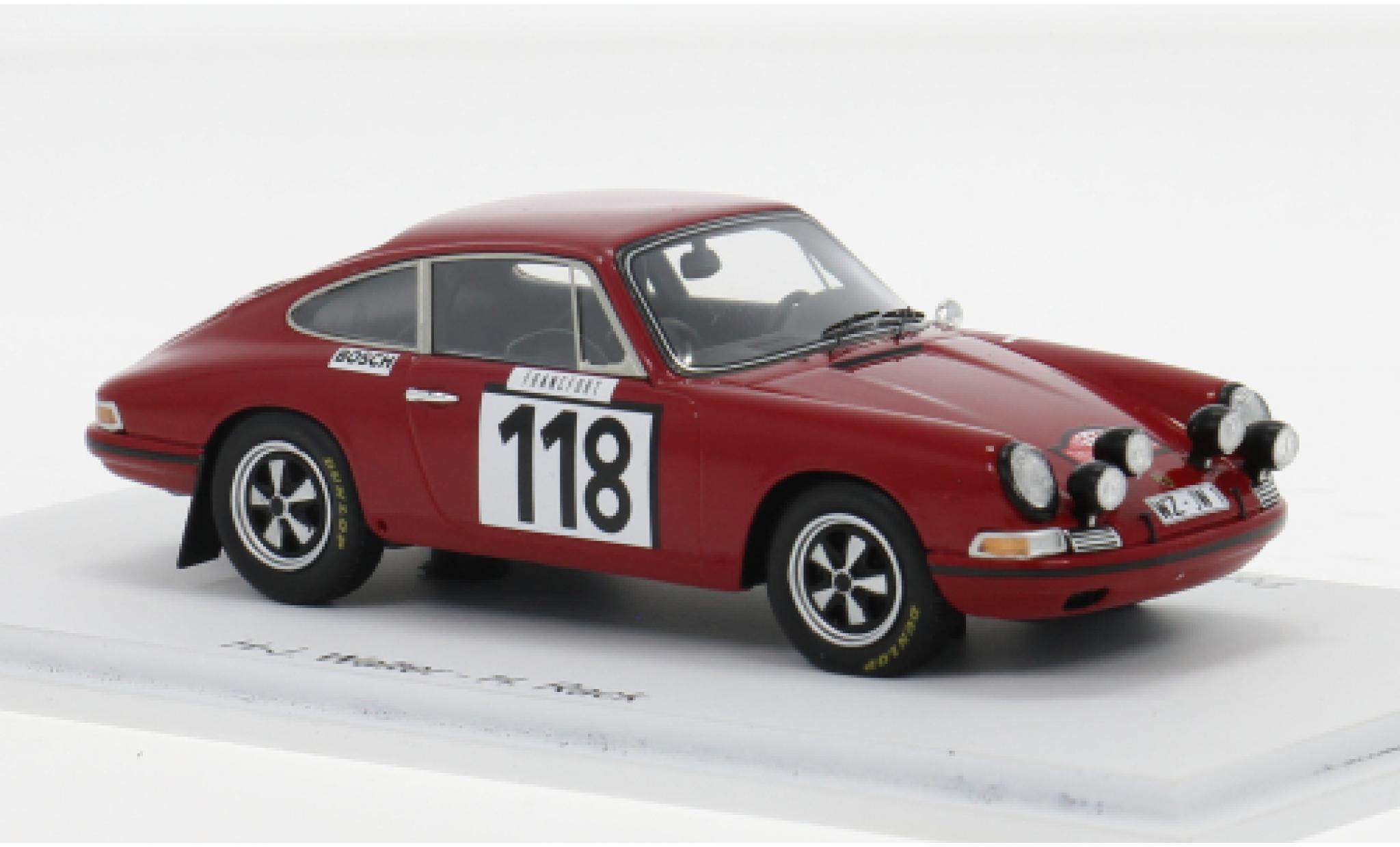 Porsche 911 1/43 Spark S Rally Monte Carlo 1967 #188 1:43 modelauto