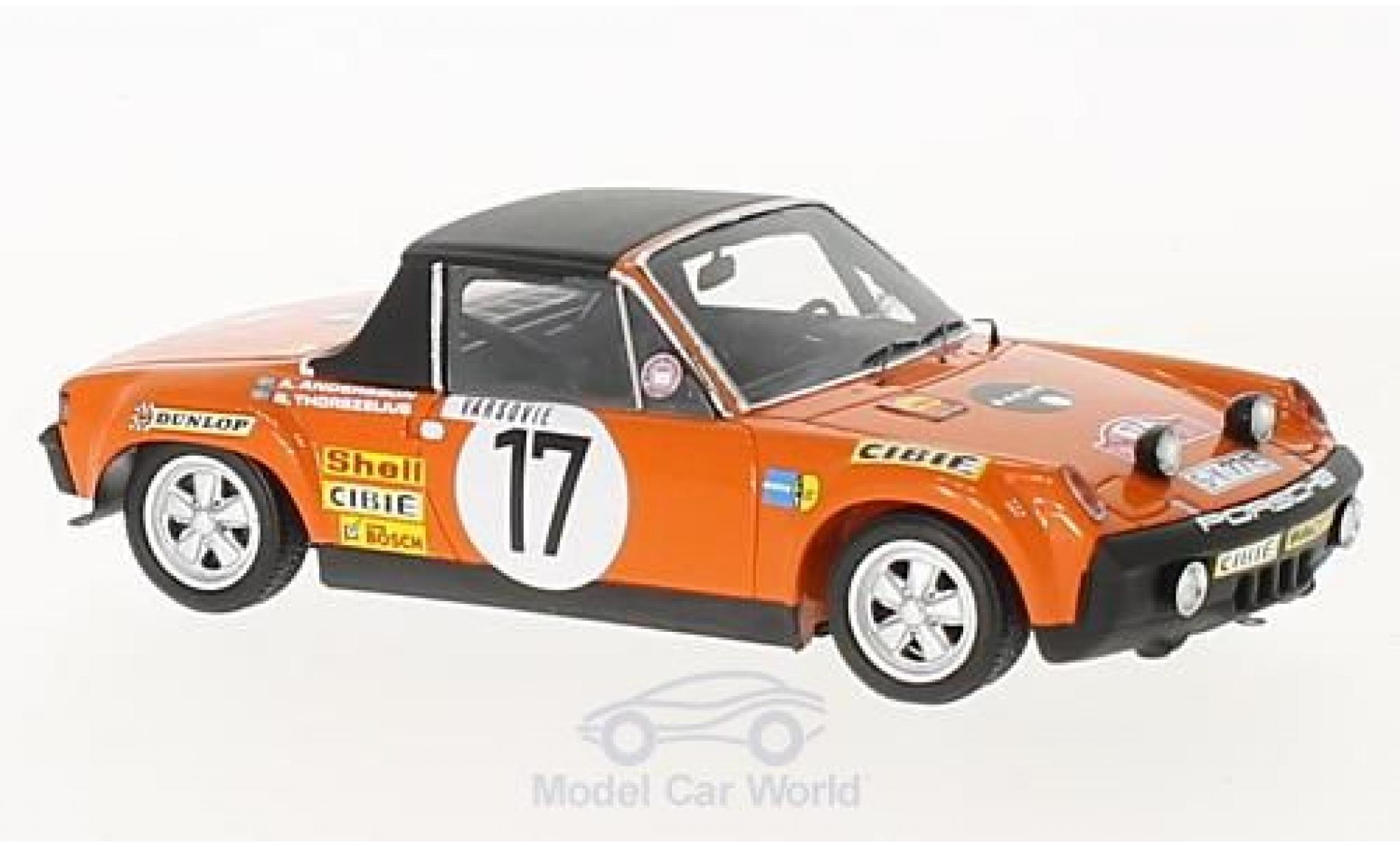 Porsche 914 1/43 Spark /6 No.17 Rallye Monte Carlo 1971 A.Andersson/B.Thorszelius modelauto
