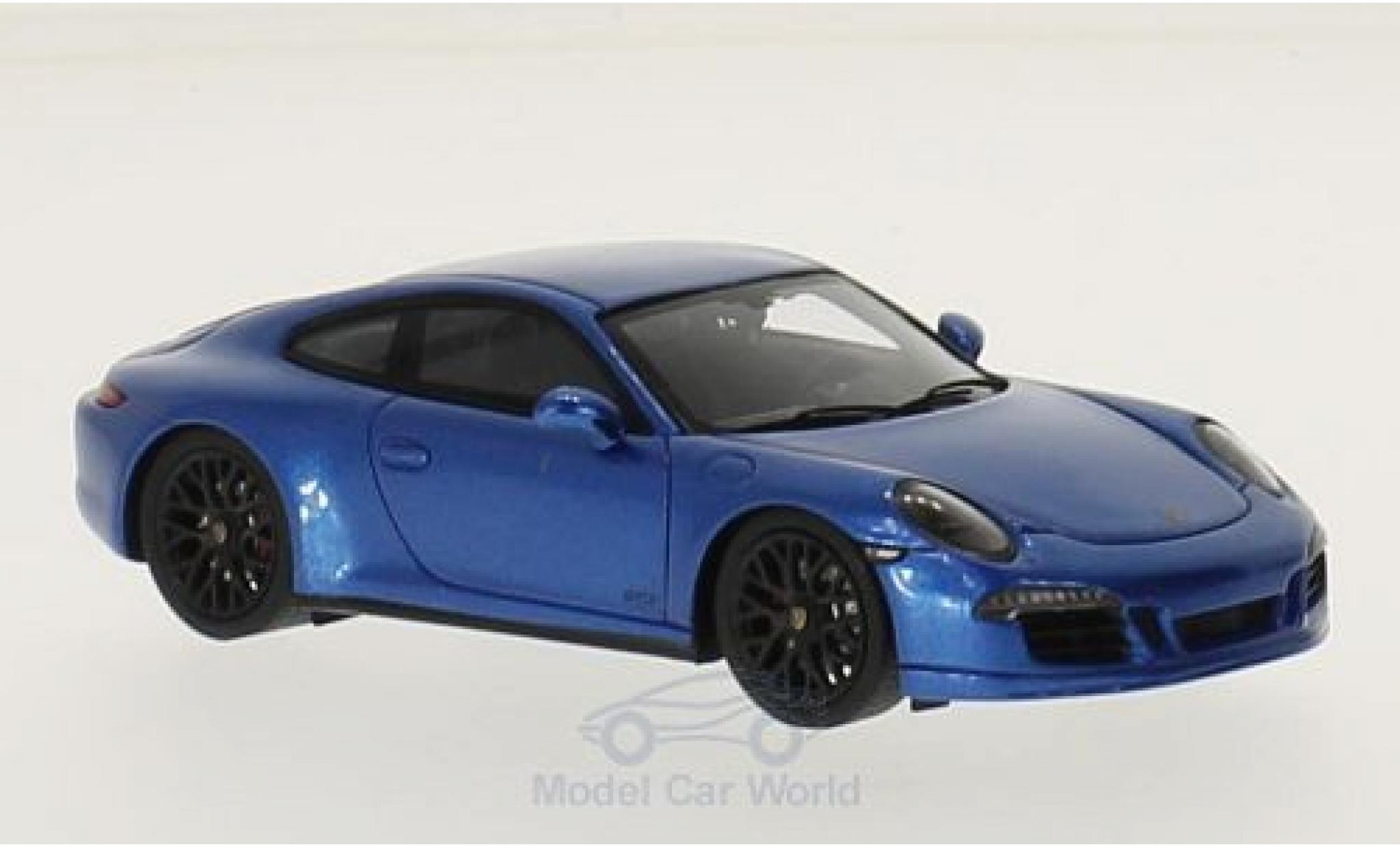 Porsche 991 GTS 1/43 Spark GTS blauw 2015 modelauto