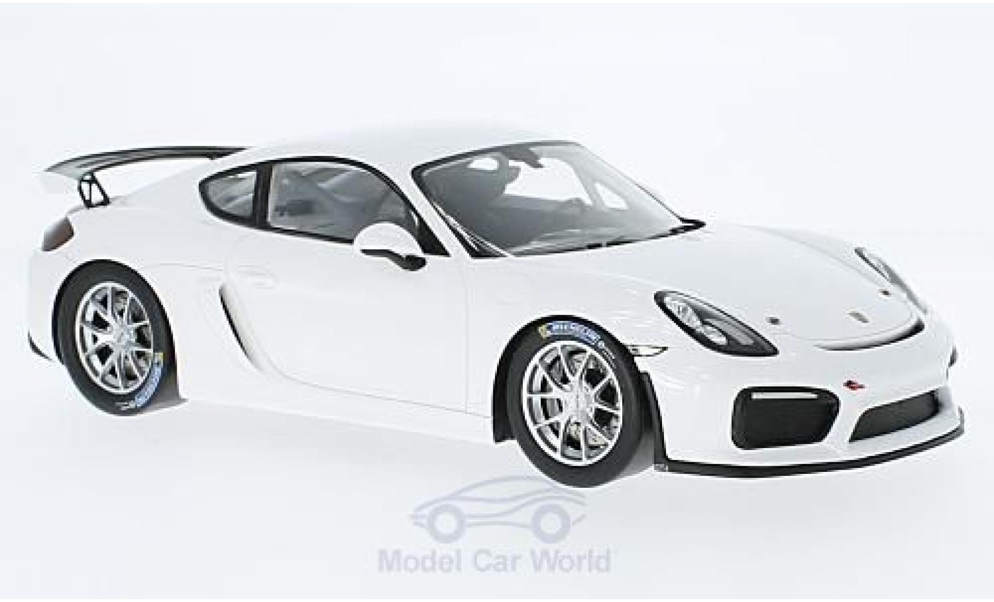 Porsche Cayman GT4 Clubsport 1/18 Spark GT4 Clubsport wit 2017 modelauto