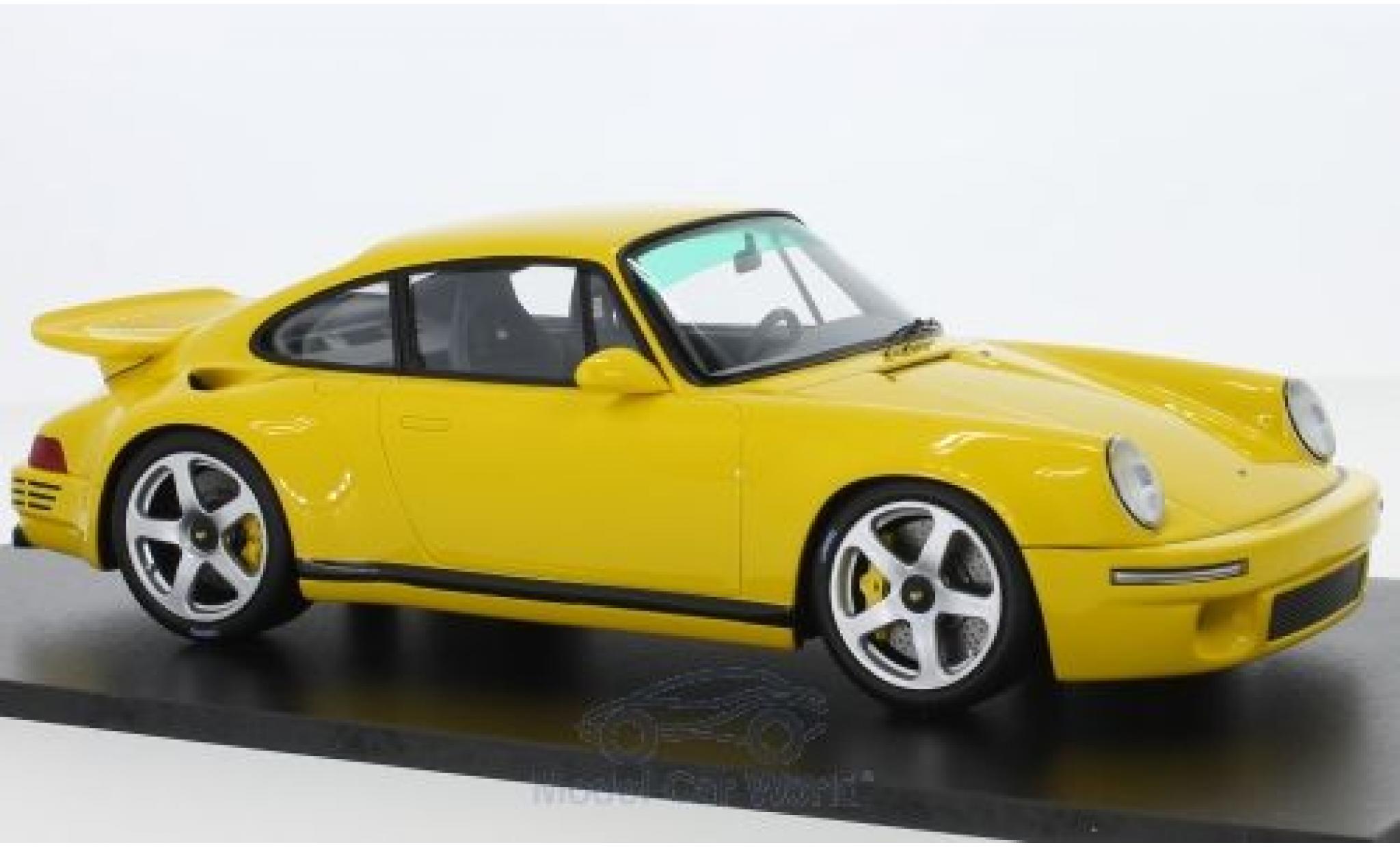 Ruf CTR 1/18 Spark Porsche RUF geel 2017 modelauto