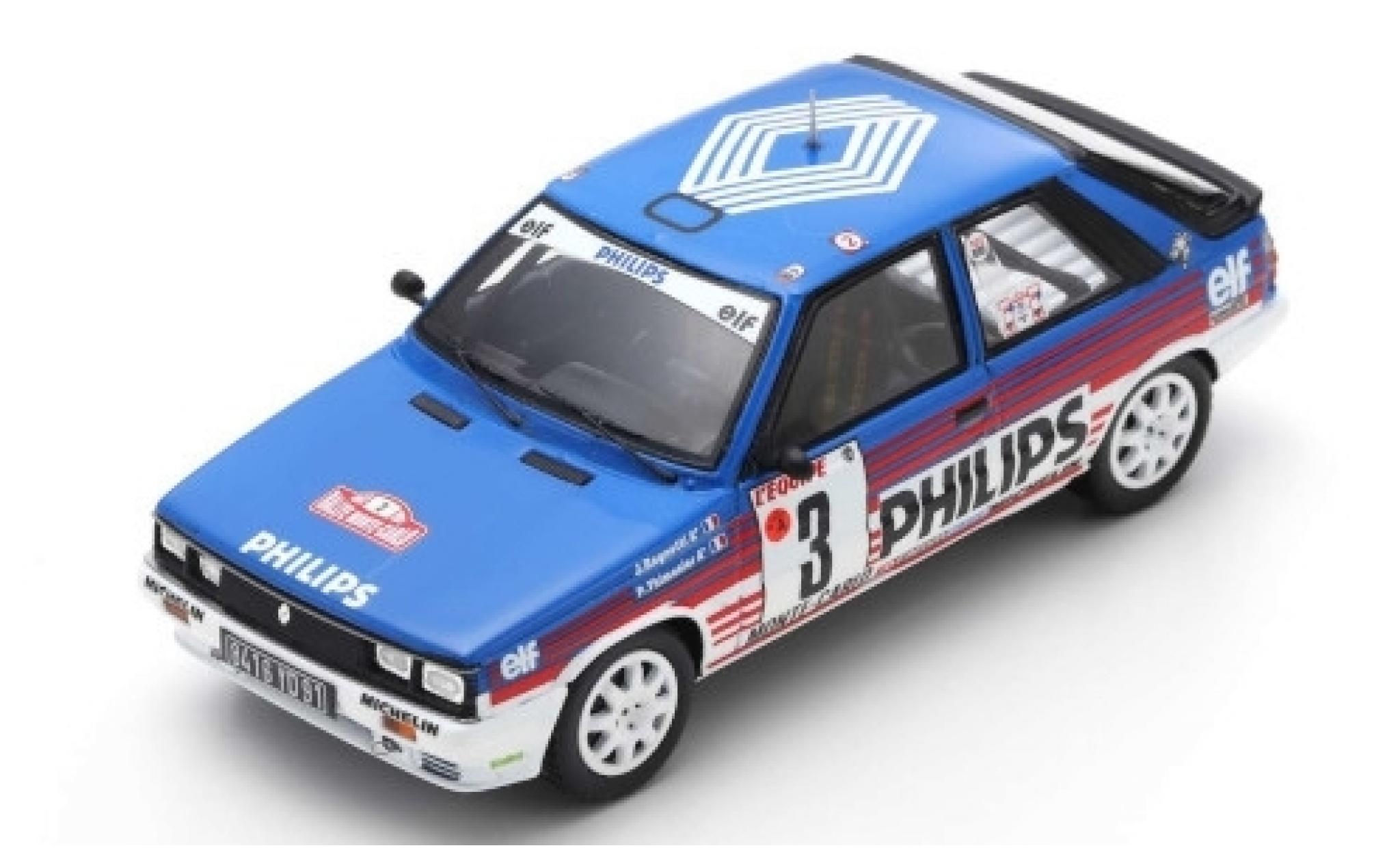 Renault 11 1/43 Spark Turbo No.3 Philips Rally Monte Carlo 1987 J.Ragnotti/G.Thimonier modelauto