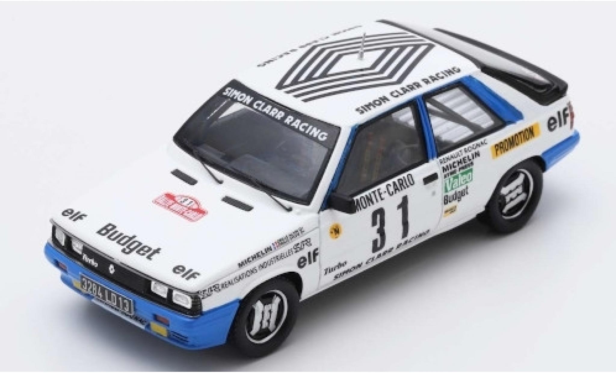 Renault 11 1/43 Spark Turbo No.31 Simon Clarr Racing Rally Monte Carlo 1985 A.Oreille/S.Oreille modelauto