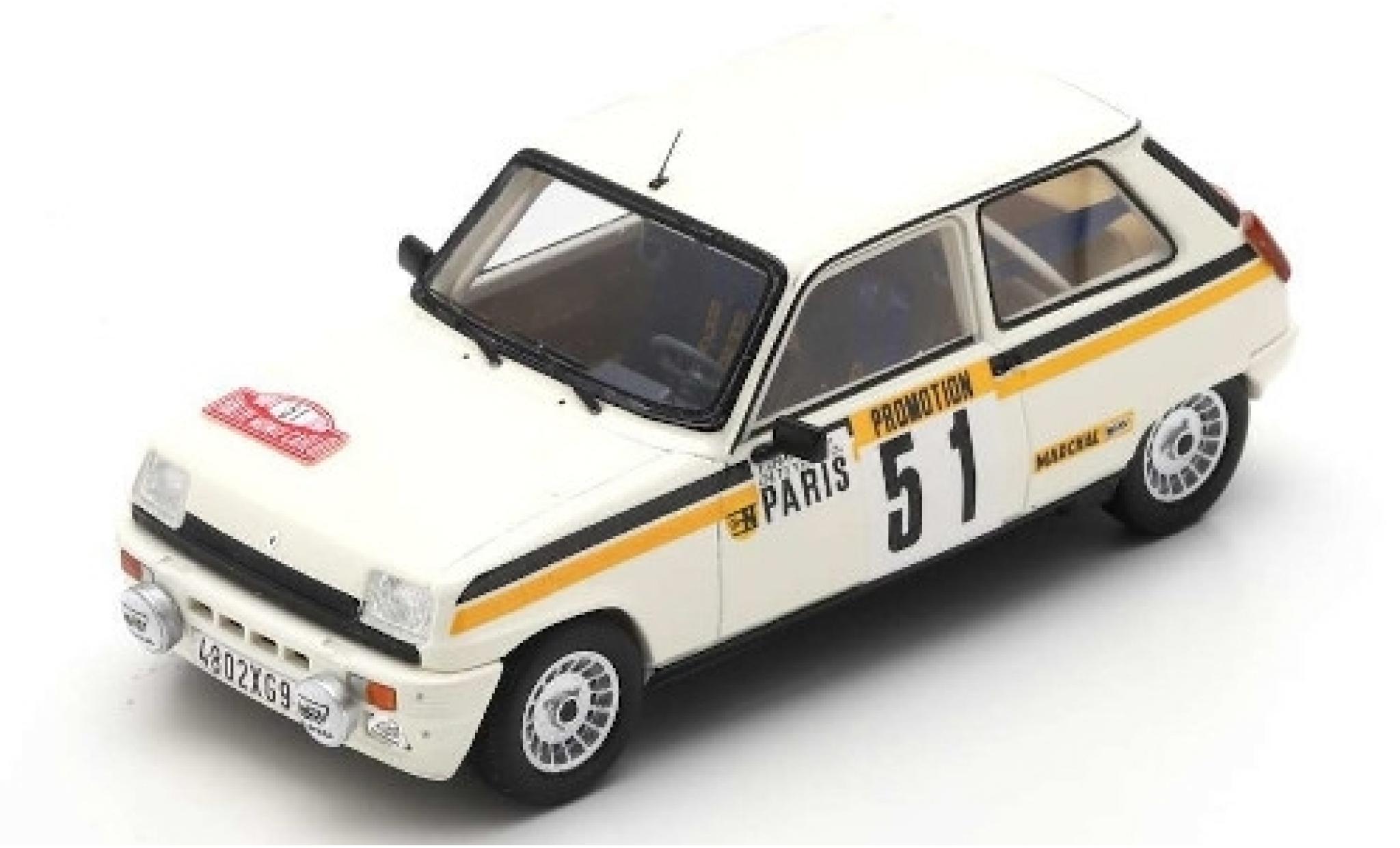 Renault 5 1/43 Spark Alpine Turbo No.1 Rallye Monte Carlo 1984 F.Chauche/C.Teyssier modelauto
