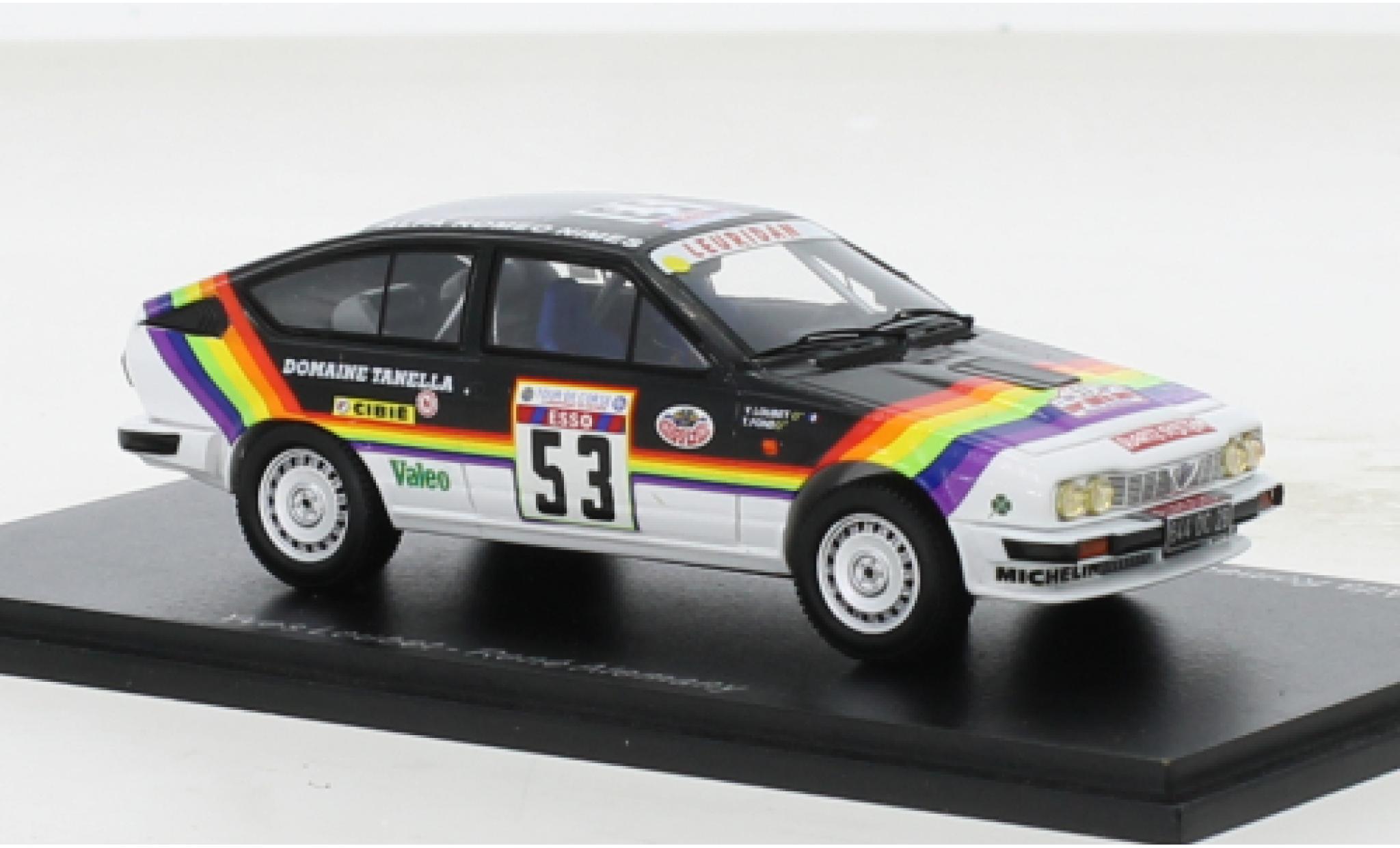 Alfa Romeo GT 1/43 Spark V6 No.53 Rallye WM Tour de Corse 1982 modelauto