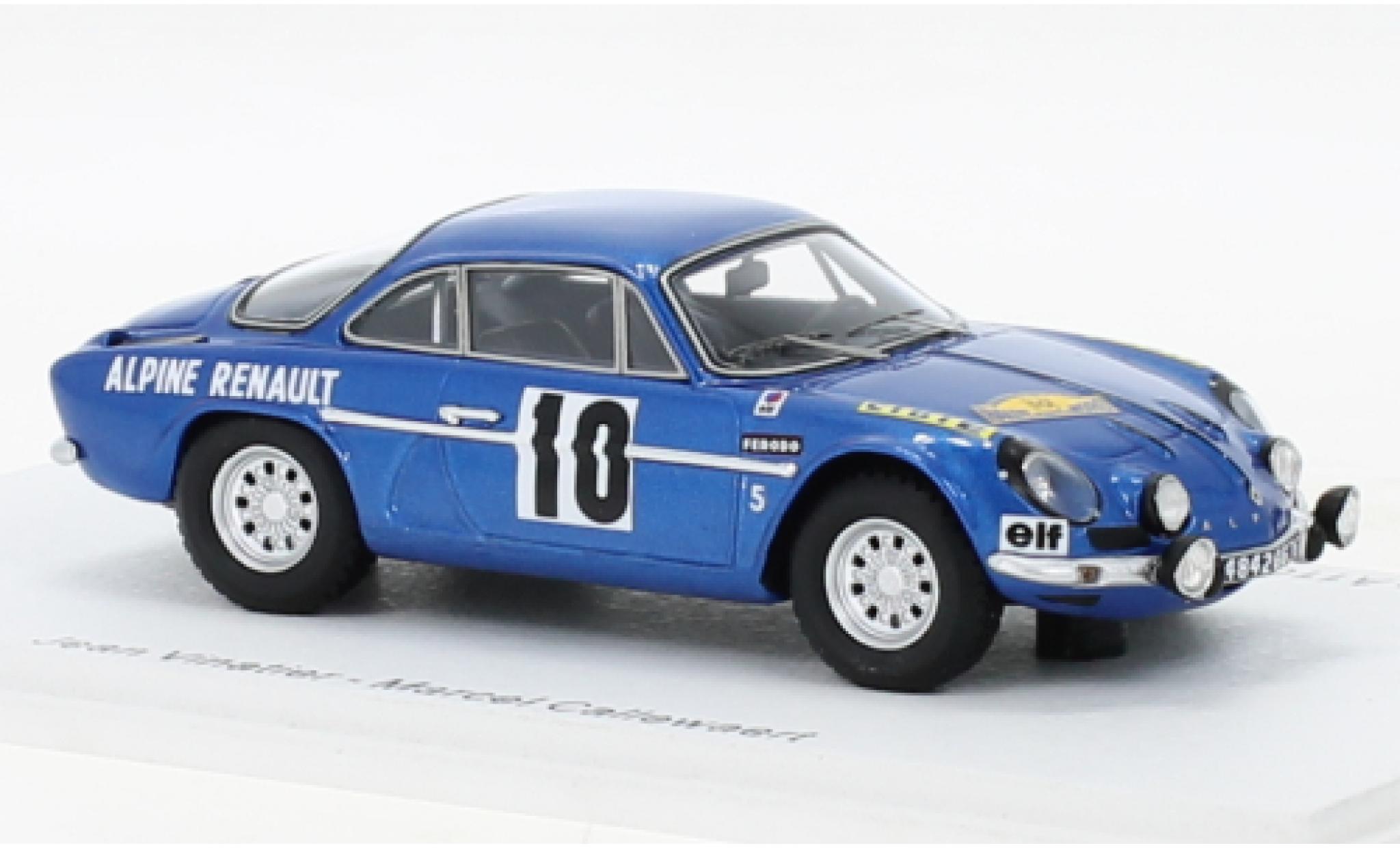 Alpine A110 1/43 Spark Renault No.10 Rallye des Routes du Nord 1969 modelauto