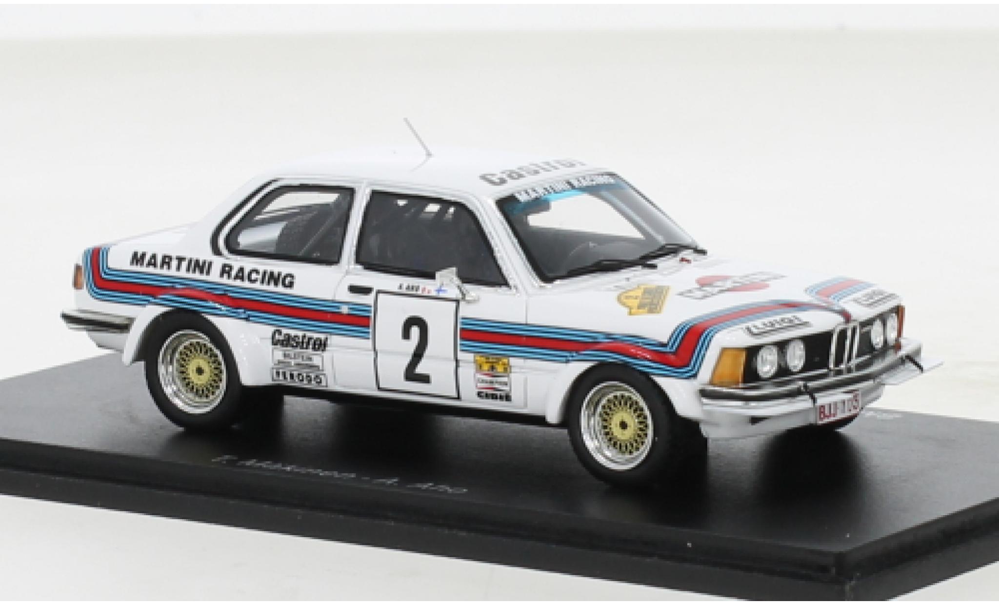 Bmw 323 1/43 Spark (E21) Gr.2 No.2 Martini Rallye Condroz 1980 modelauto
