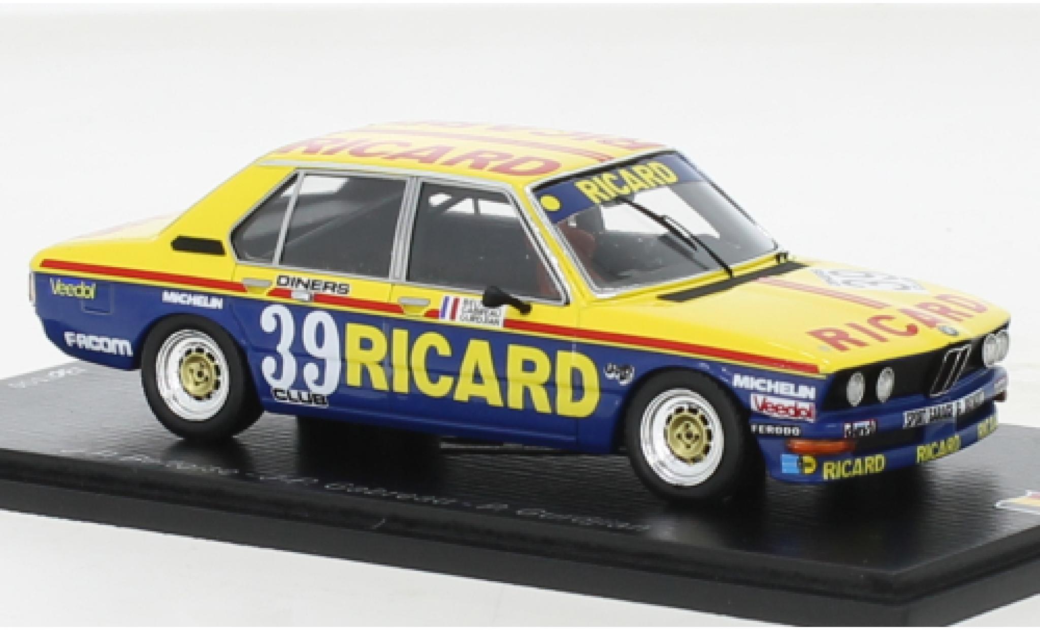 Bmw 530 1/43 Spark i No.39 Ricard (F) 24h Spa 1979 modelauto