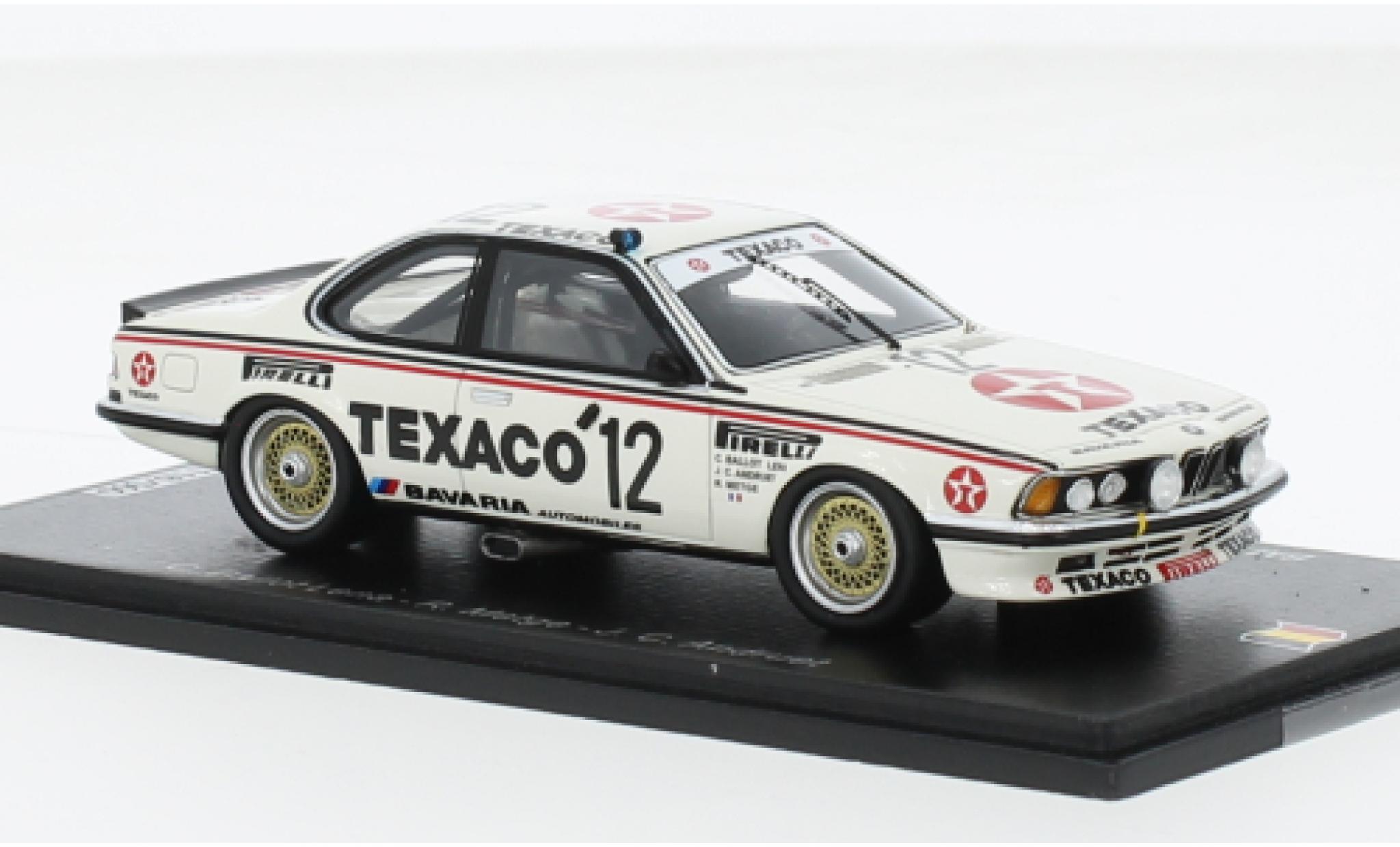 Bmw 635 1/43 Spark CSi No.12 Bavaria Automobiles Texaco 24h Spa 1985 modelauto