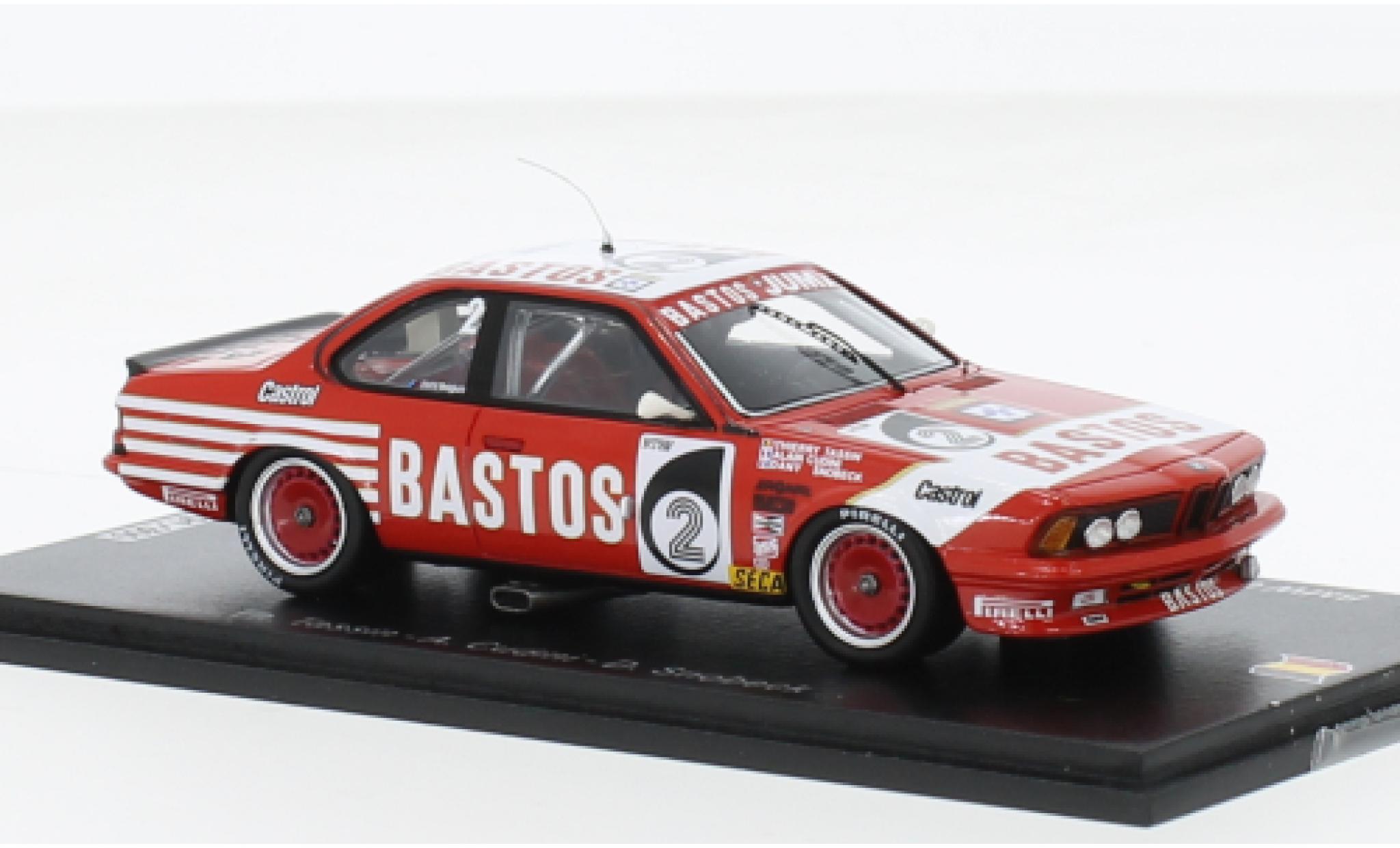 Bmw 635 1/43 Spark CSi No.2 Juma Bastos Racing Team Bastos 24h Spa 1984 modelauto