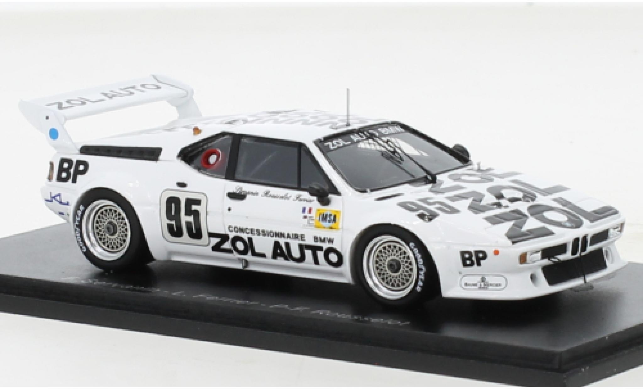 Bmw M1 1/43 Spark No.95 24h Le Mans 1980 modelauto