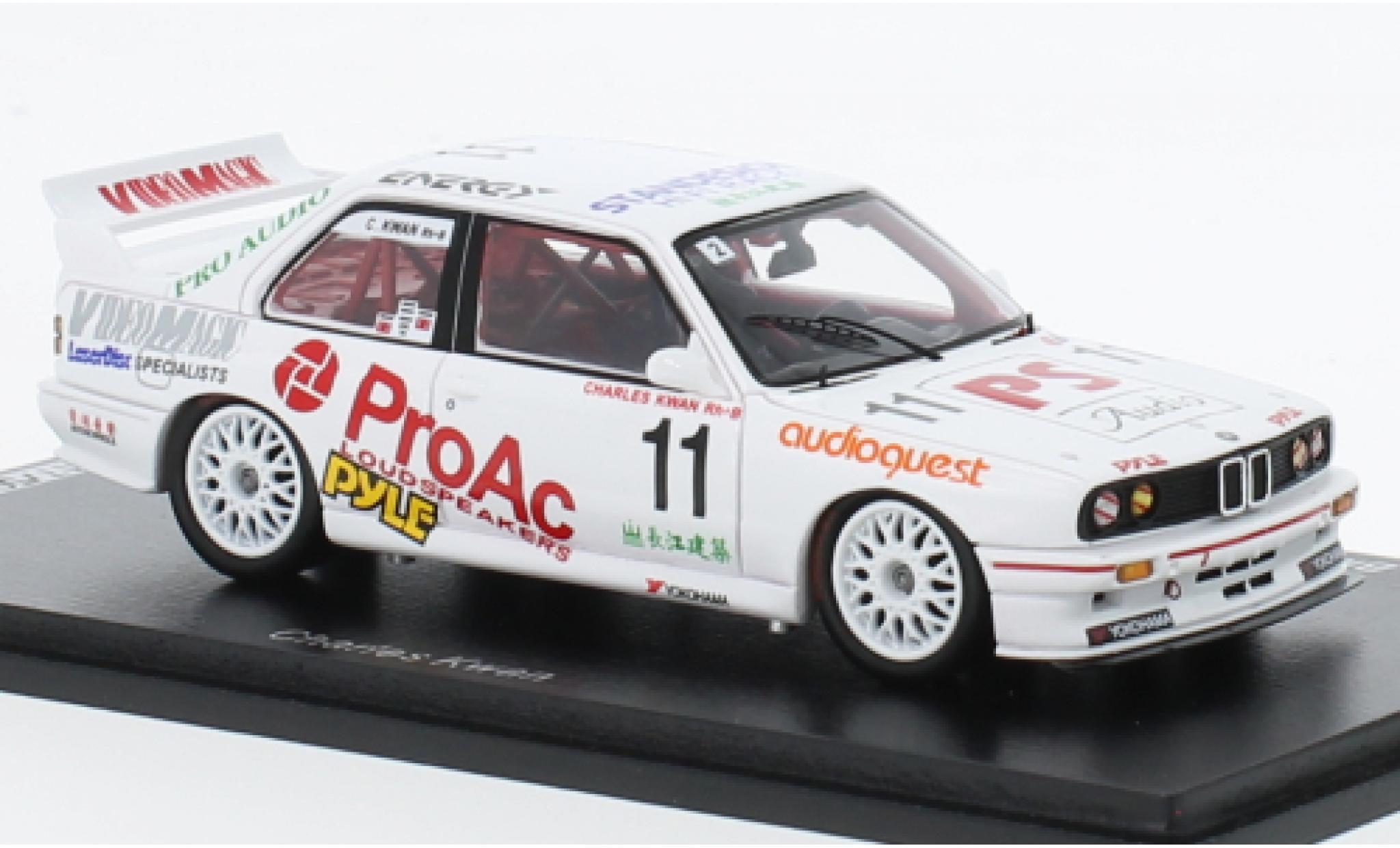 Bmw M3 1/43 Spark (E30) No.11 ProAc Macau Guia Race 1993 modelauto