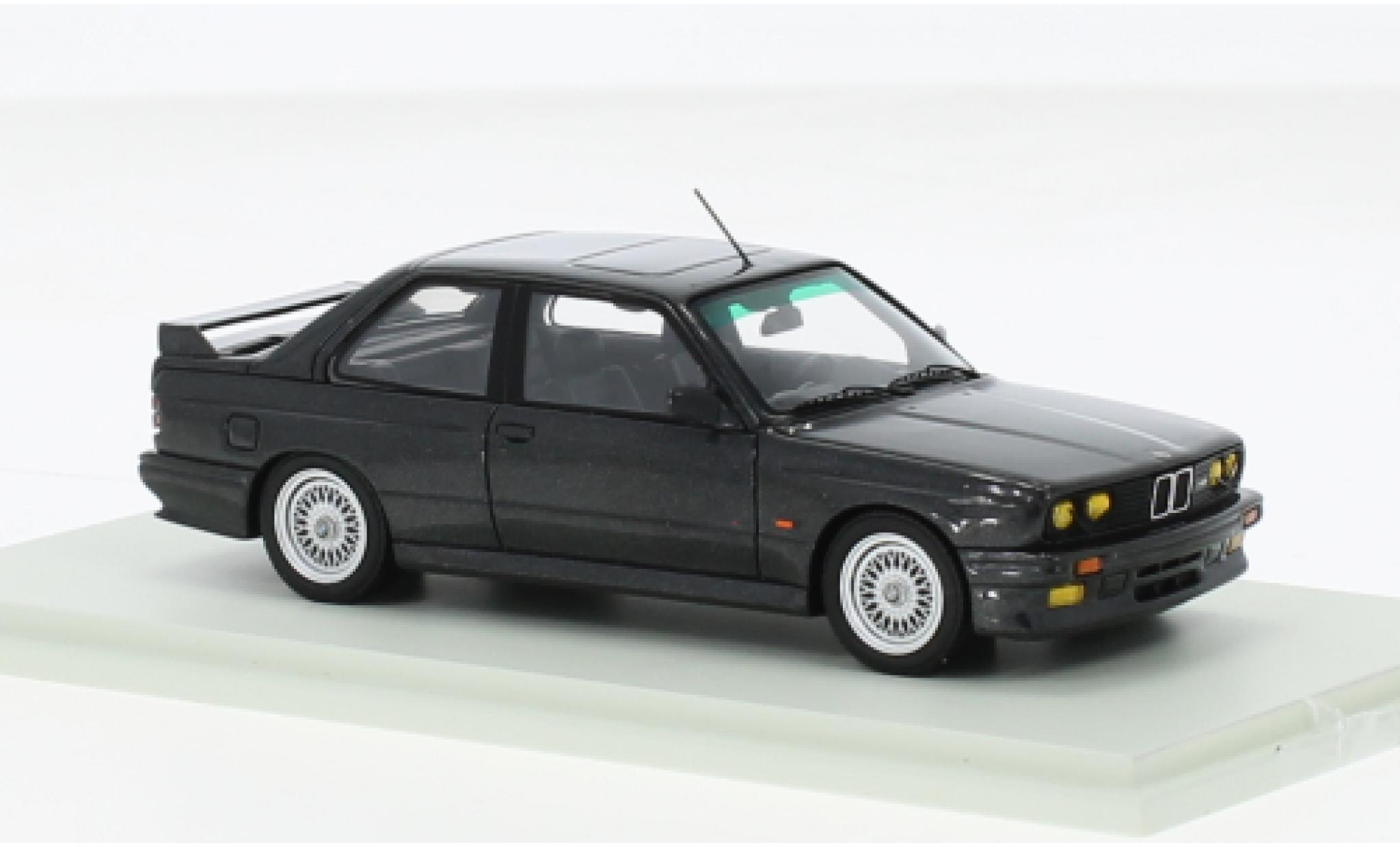 Bmw M3 1/43 Spark (E30) Tour de Corse Edition metallic grijs modelauto