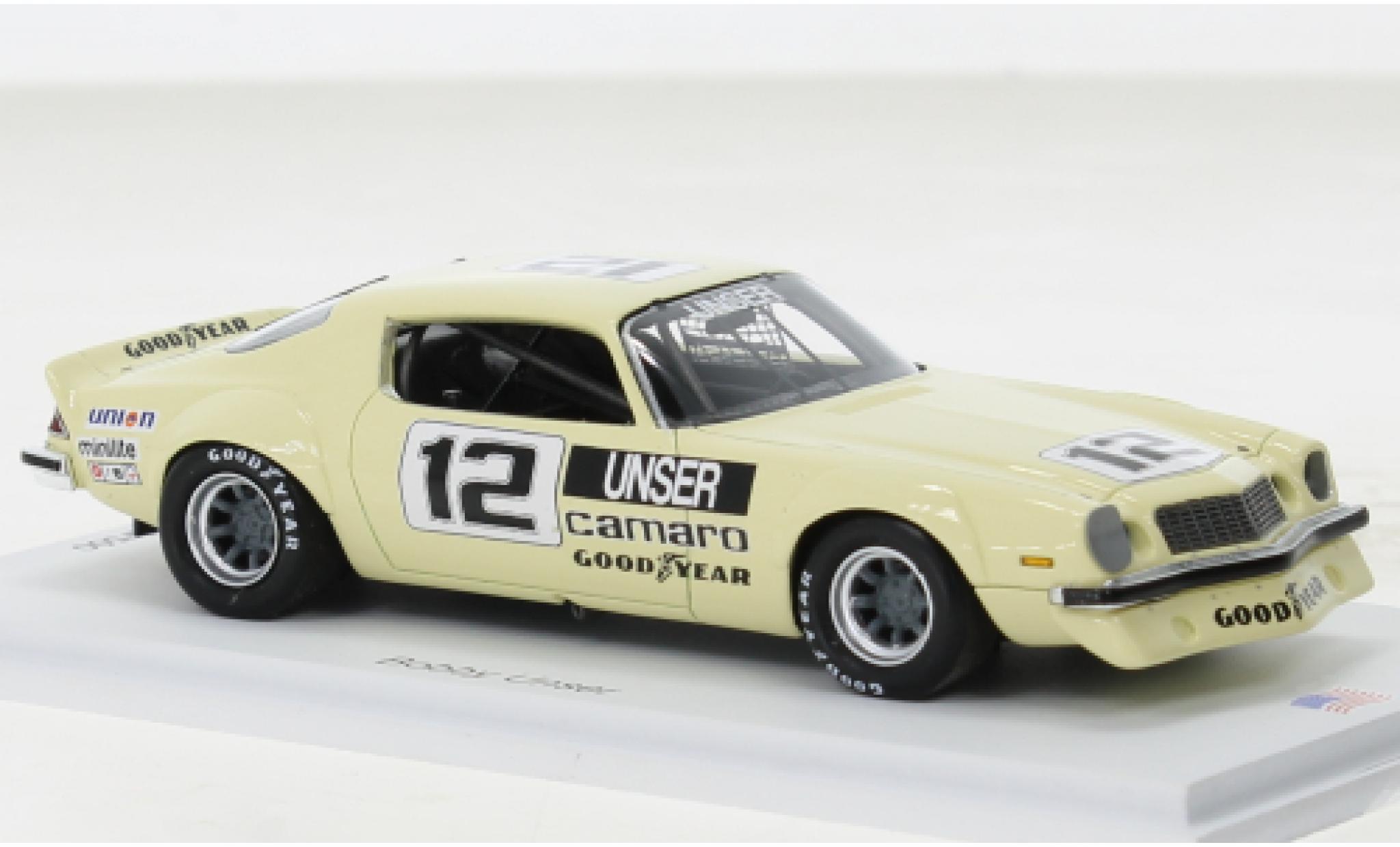Chevrolet Camaro 1/43 Spark beige No.12 IROC Daytona 1975 modelauto