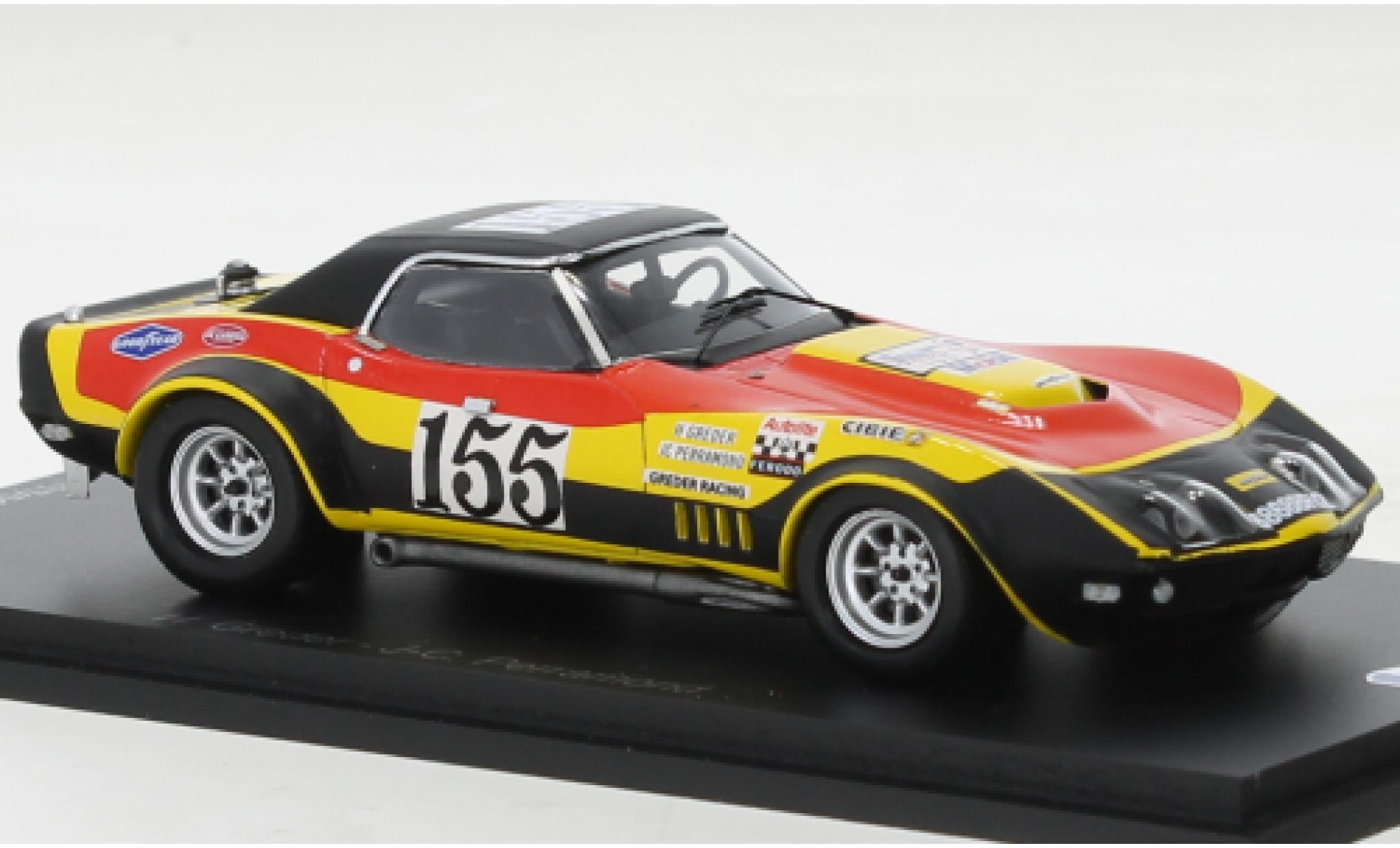 Chevrolet Corvette 1/43 Spark (C3) No.155 Tour de France voiture 1970 modelauto