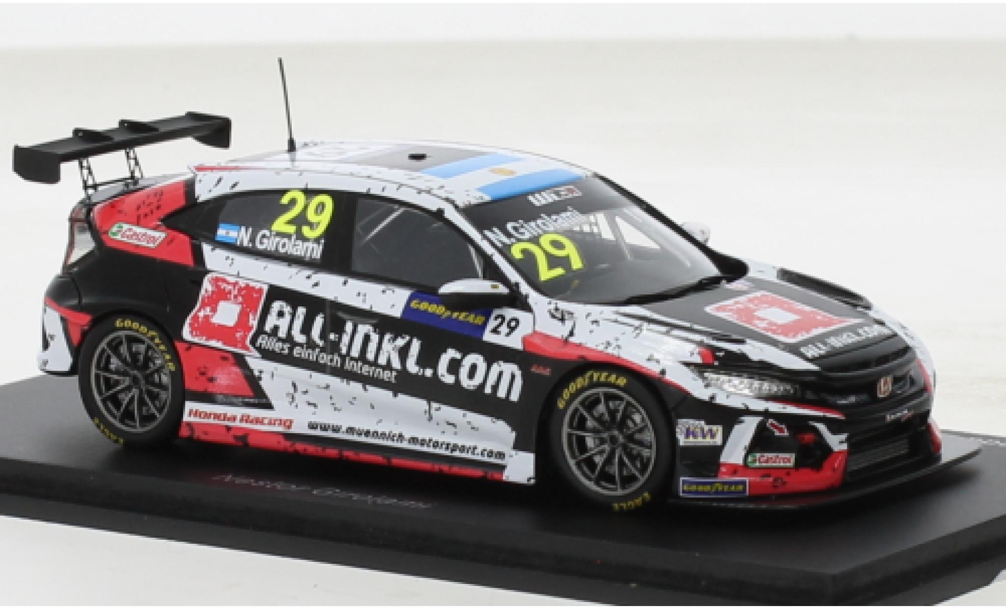 Honda Civic 1/43 Spark Type R TCR No.29 All-Inkl.com M&uuml;nnich Motorsport WTCR Zolder 2020 modelauto
