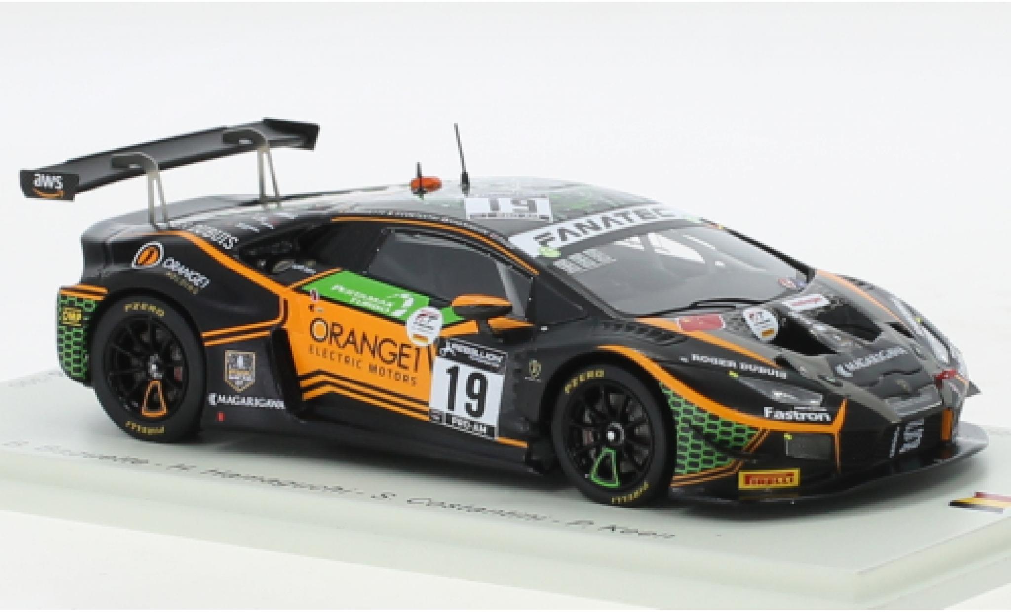 Lamborghini Huracan 1/43 Spark GT3 Evo No.19 Oranje 1 FFF Racing Team 24h Spa 2021 modelauto