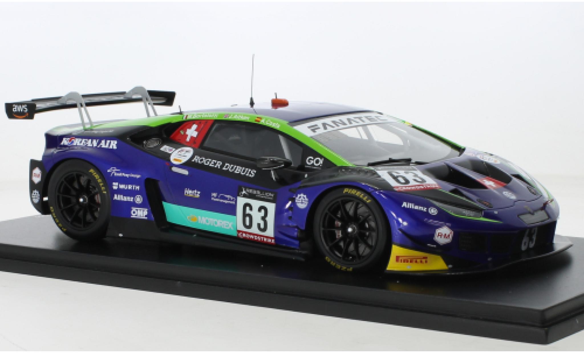Lamborghini Huracan 1/43 Spark GT3 Evo No.63 Emil Frey Racing 24h Spa 2022 modelauto