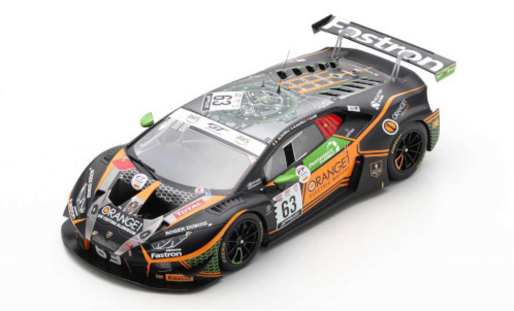 Lamborghini Huracan 1/18 Spark GT3 Evo No.63 Oranje 1 FFF Racing Team 24h Spa 2020 modelauto