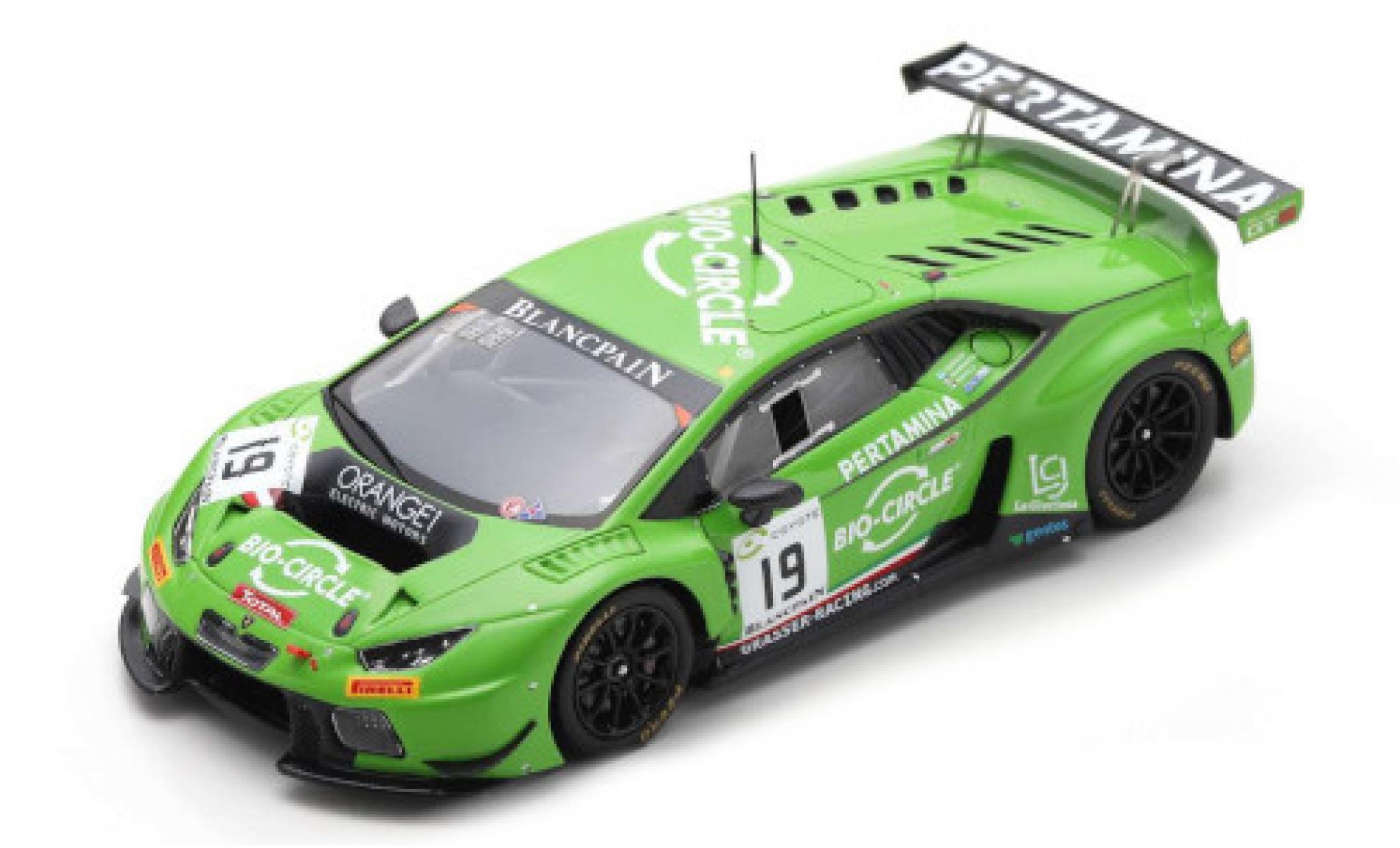 Lamborghini Huracan 1/43 Spark GT3 No.19 GRT Grasser Racing Team 24h Spa 2018 modelauto