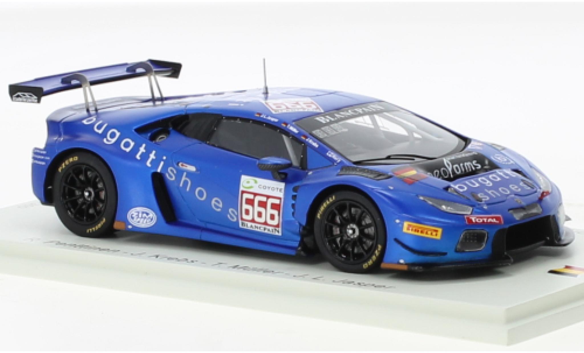 Lamborghini Huracan 1/43 Spark GT3 No.666 Attempto Racing 24h Spa 2018 modelauto
