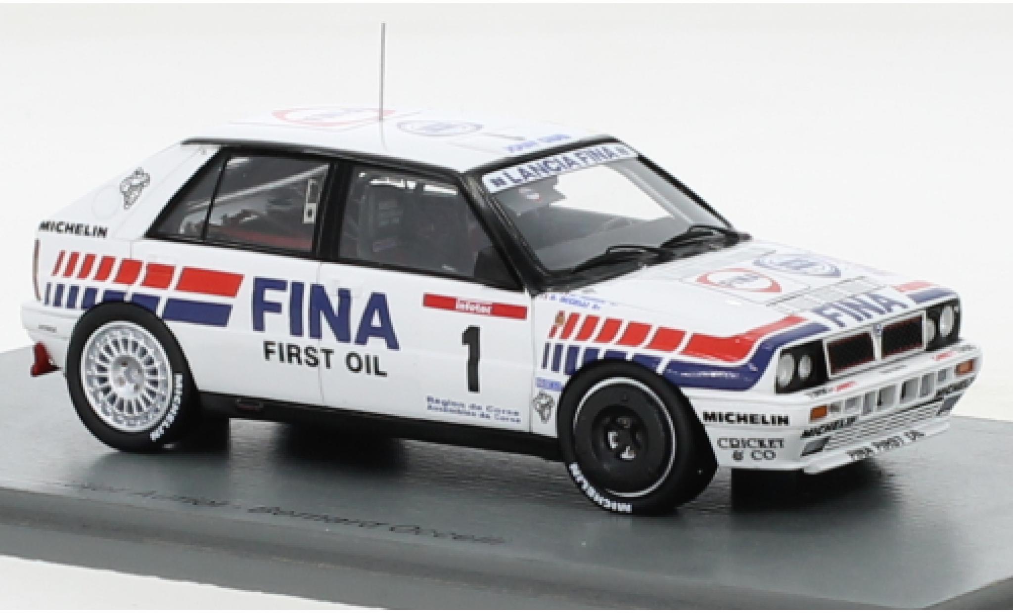 Lancia Delta 1/43 Spark HF Integrale 16V No.1 Fina Rallye WM Tour de Corse 1991 modelauto